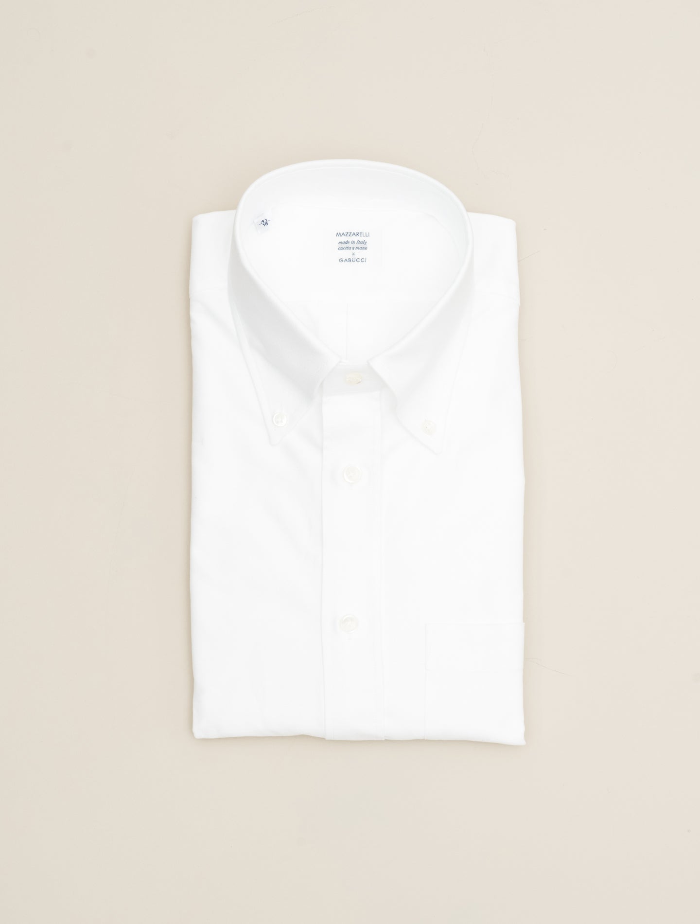 American Oxford IVY Fit Shirt White Mazzarelli Shirts 38