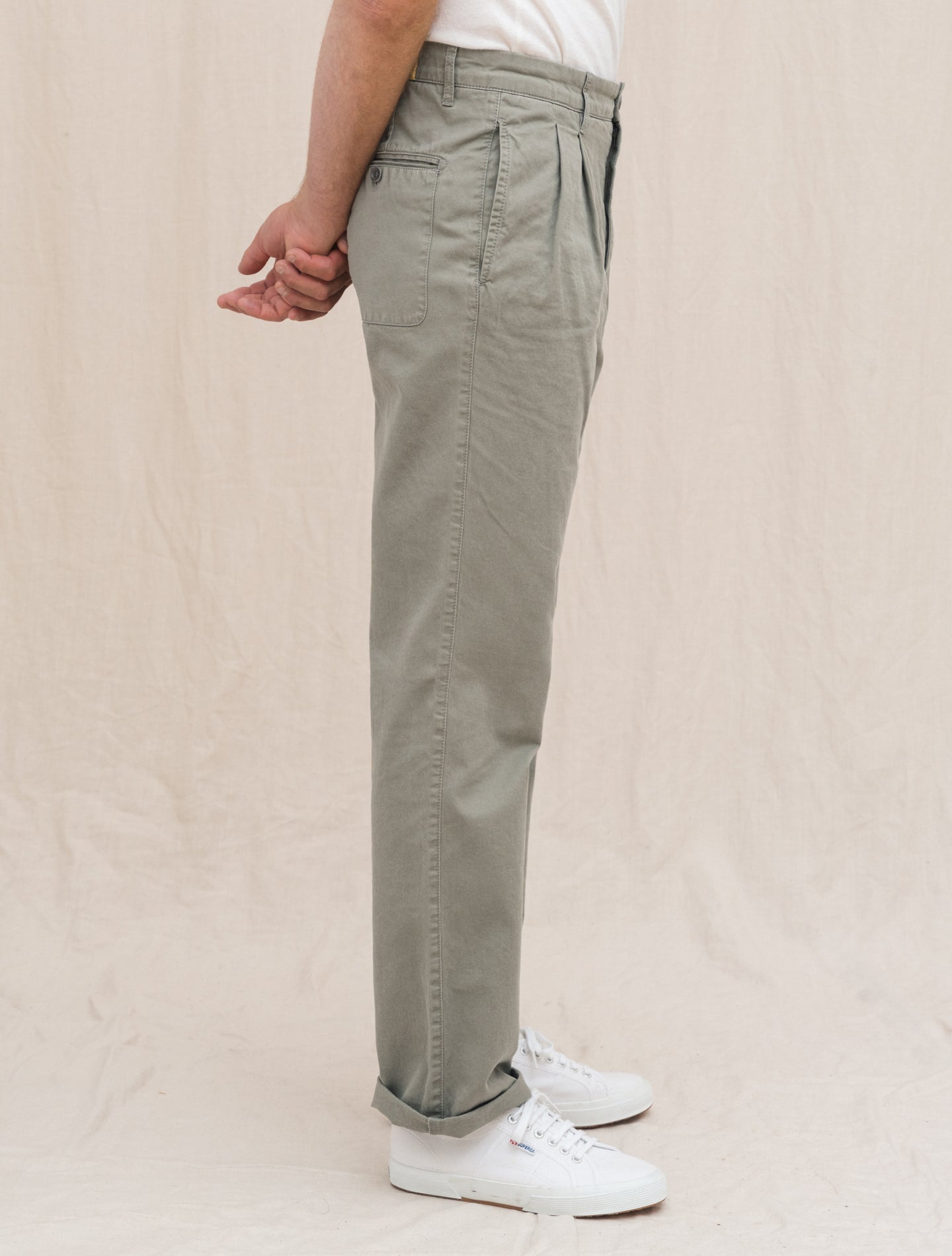 Archive 1996 Cotton Slacks Grey Aspesi Trousers 48