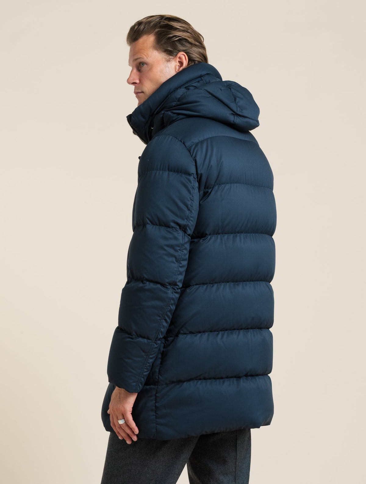 Arendelle Down Parka Navy Herno Outerwear 48