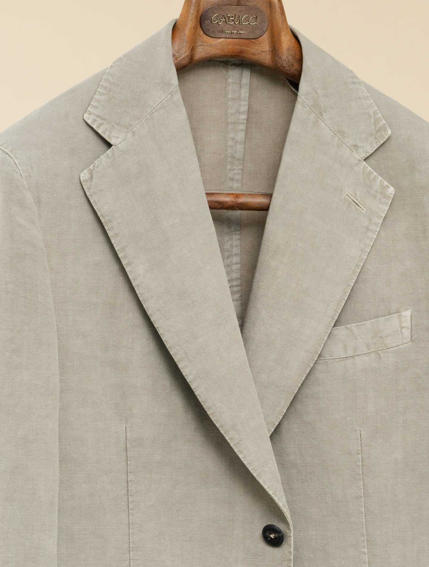 Art1 Single Breasted Canapa Cotton Jacket Beige Gigi Jackets 48