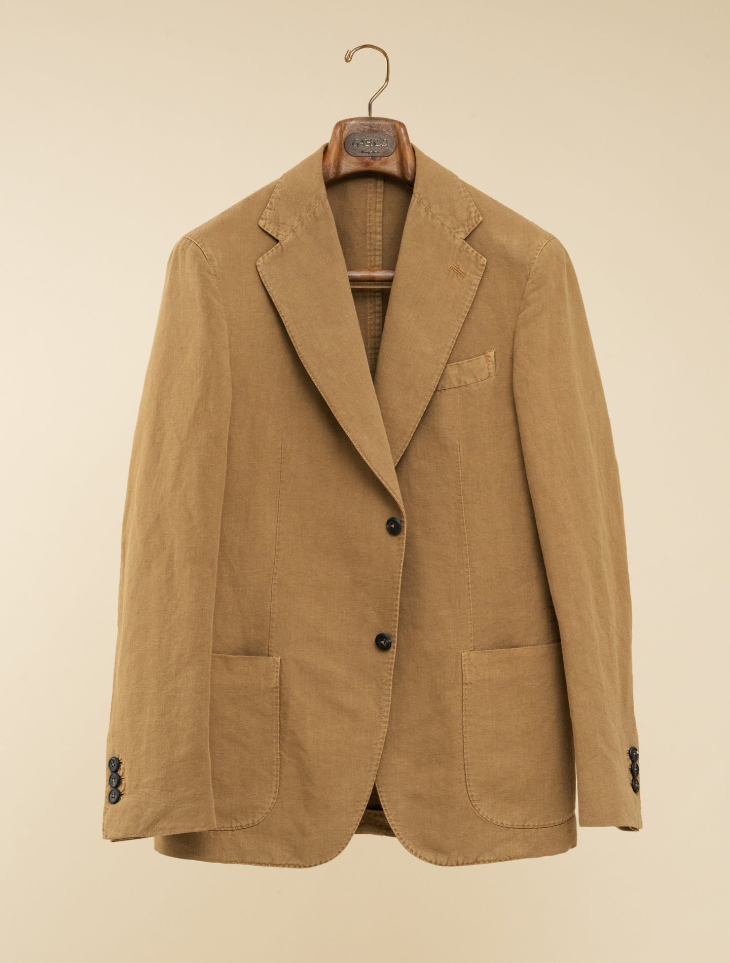 Art1 Single Breasted Canapa Cotton Jacket Tabacco Gigi Jackets 48