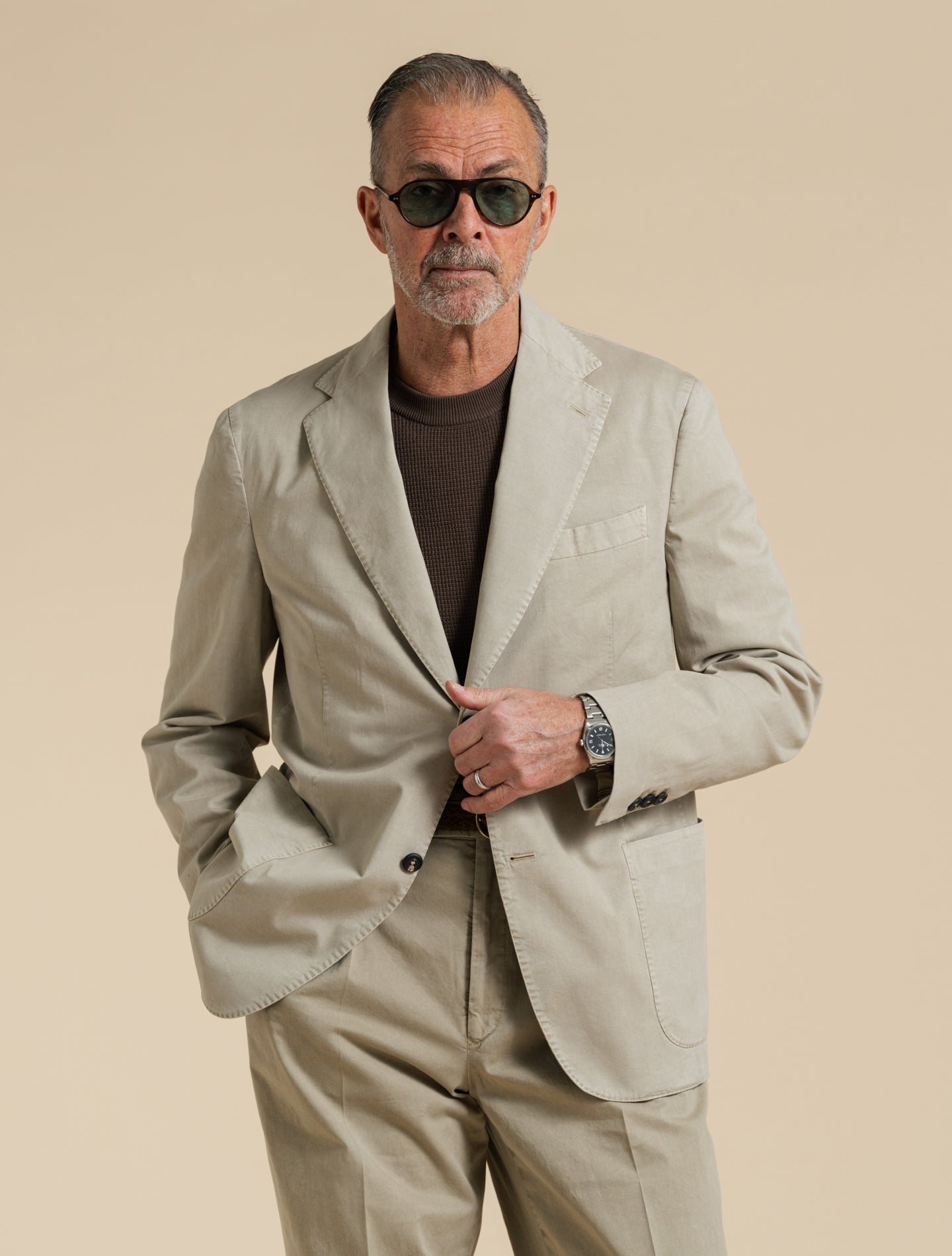 Art1 Single Breasted Cotton Jacket Beige Gigi Jackets 48