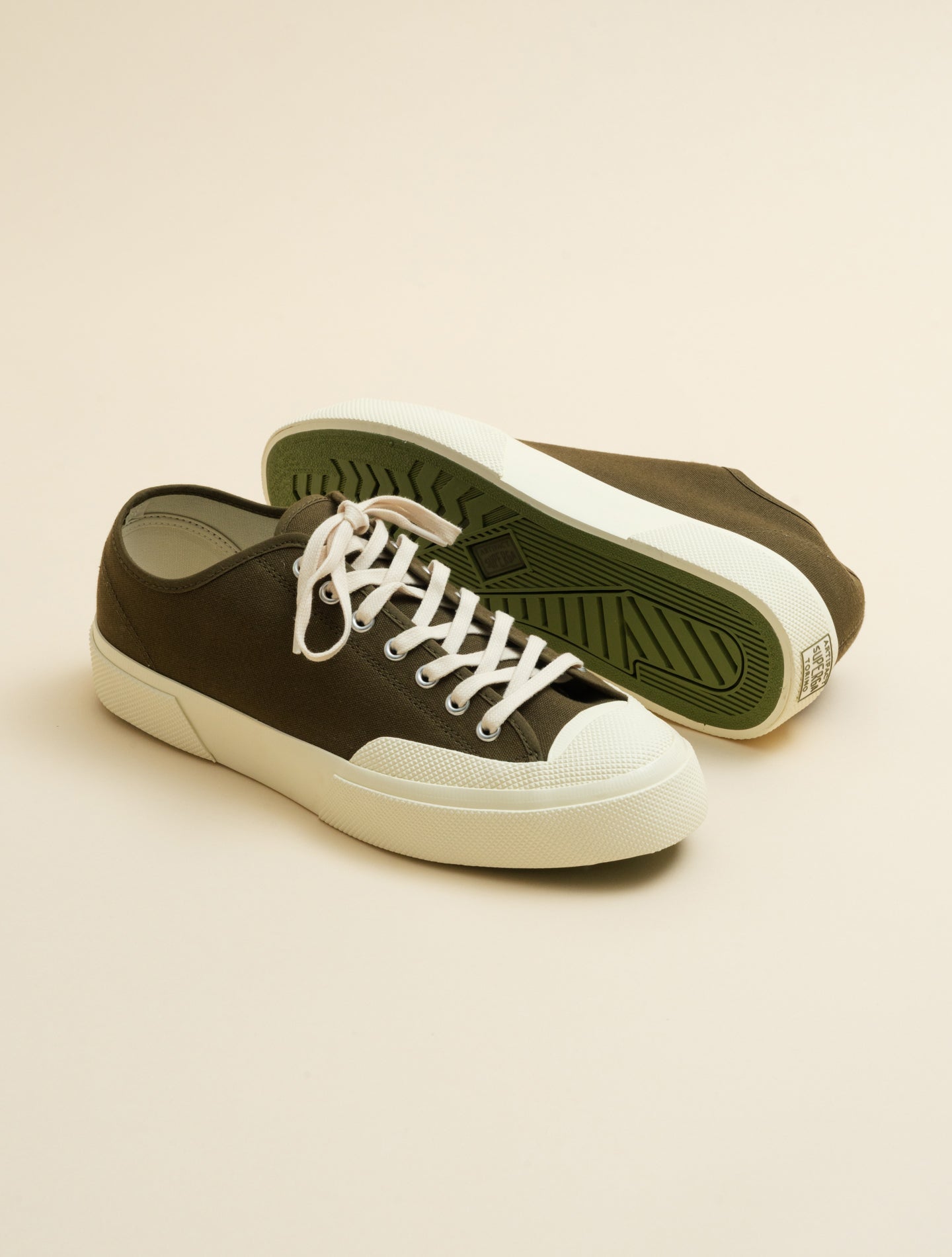 Artifact 2432 Works Low Cut Cotton Canvas Olive Superga Sneakers 40