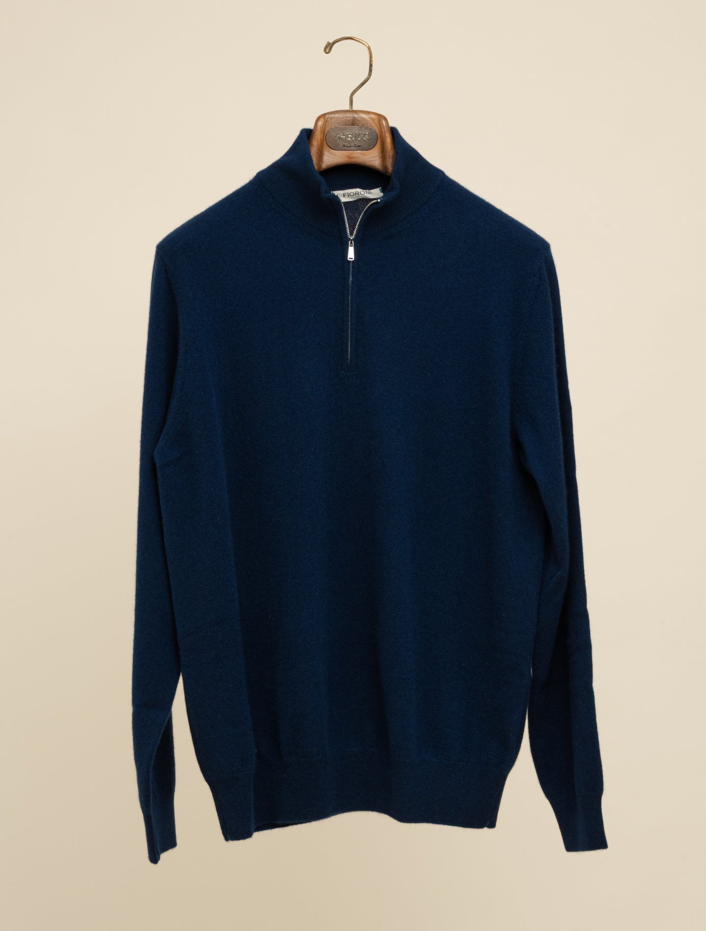 Baby Cashmere 1/4 Zip Navy Fioroni Knitwear 48