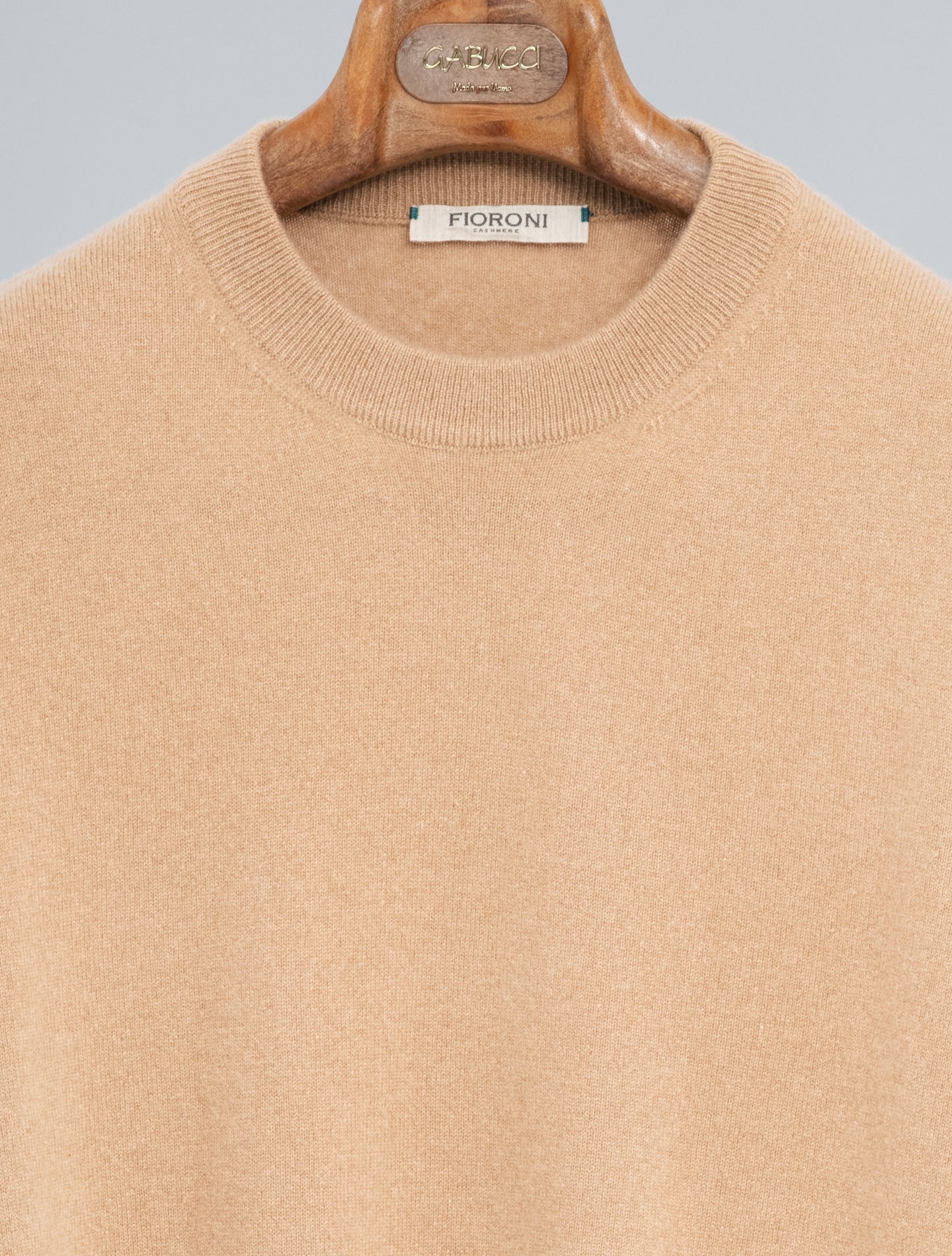 Baby Cashmere Crewneck Camel Fioroni Knitwear 48
