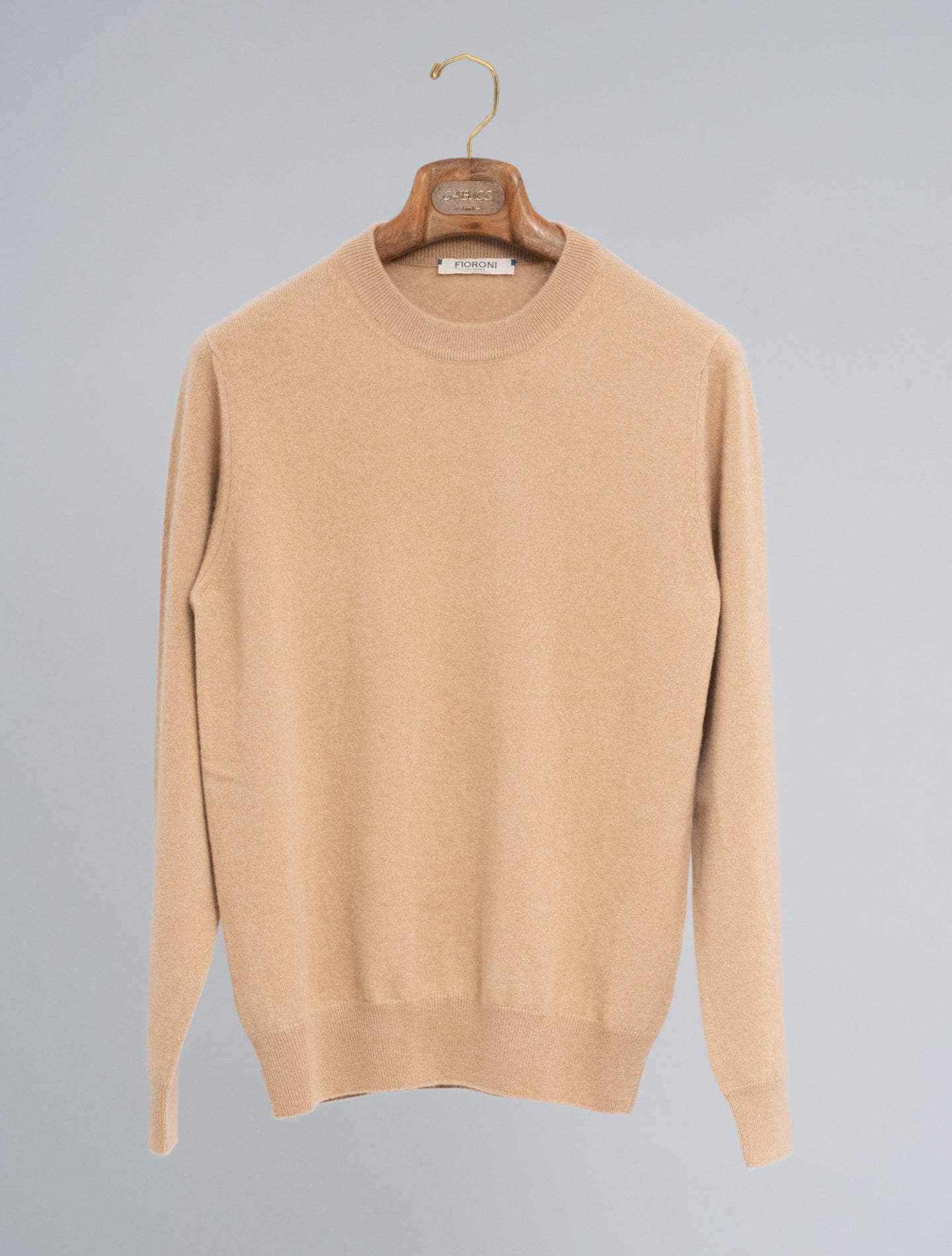 Baby Cashmere Crewneck Camel Fioroni Knitwear 48