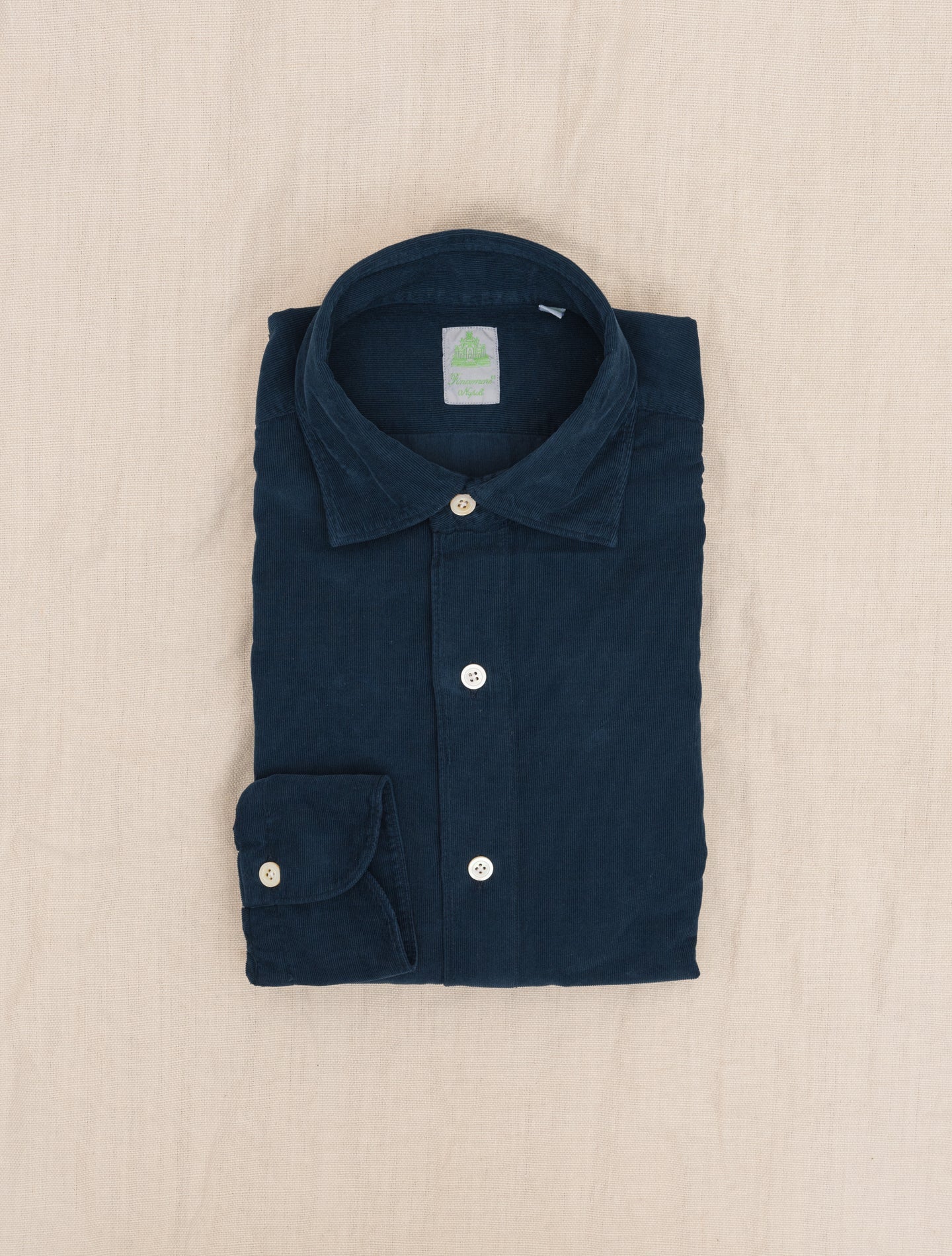 Baby Corduroy Gaeta Shirt Navy Finamore Shirts Gabucci