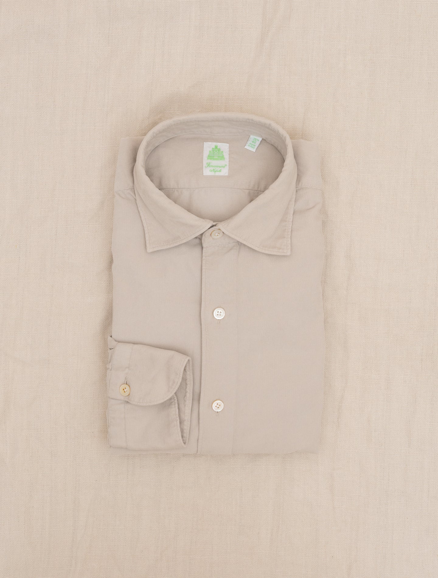 Baby Corduroy Gaeta Shirt Stone Finamore Shirts Gabucci