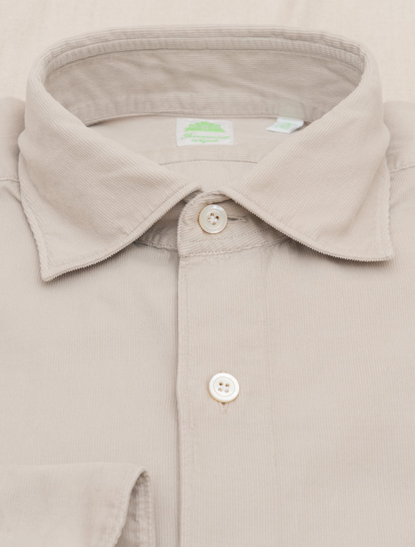 Baby Corduroy Gaeta Shirt Stone Finamore Shirts Gabucci