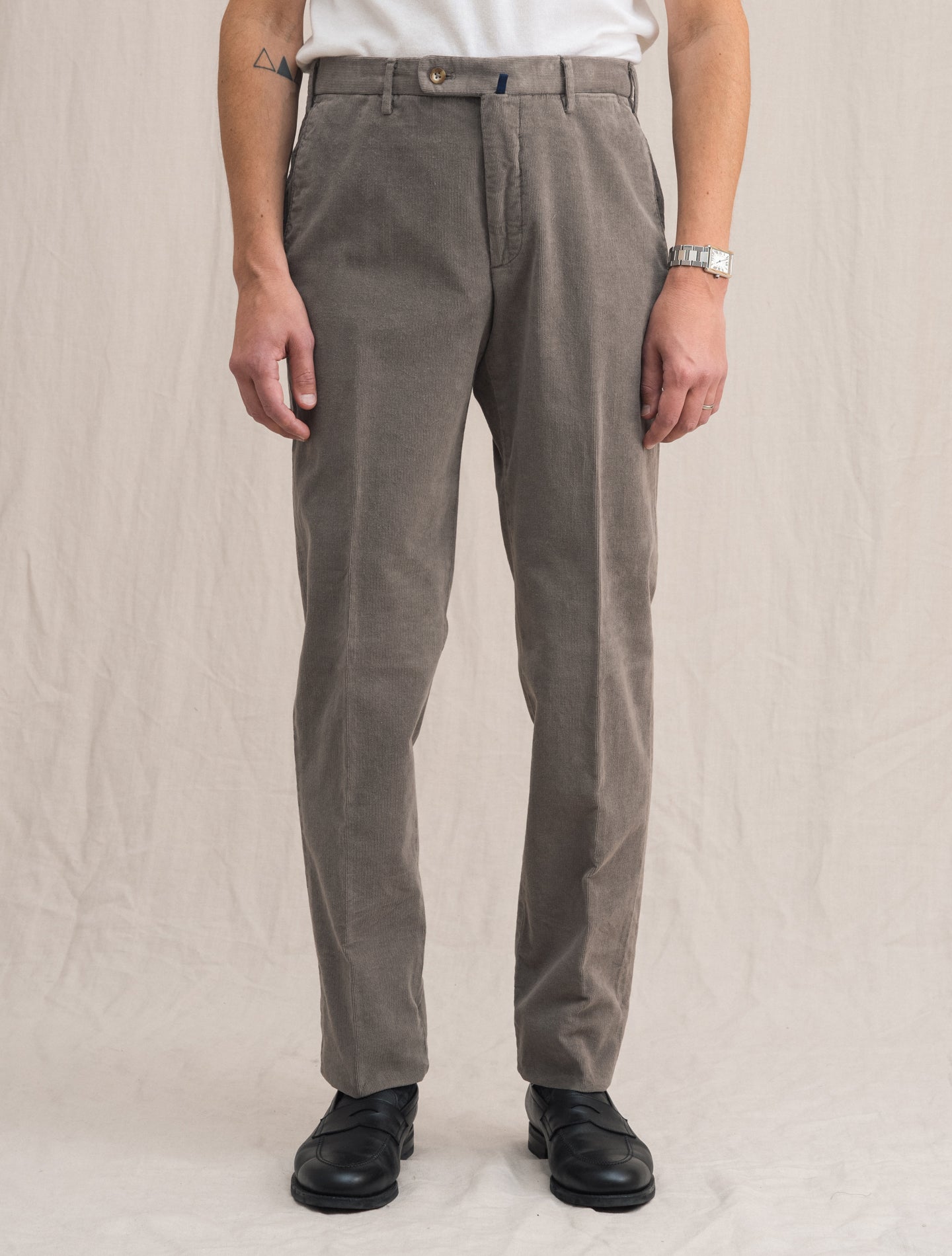 Baby Corduroy Regular Fit Trousers Taupe | Gabucci