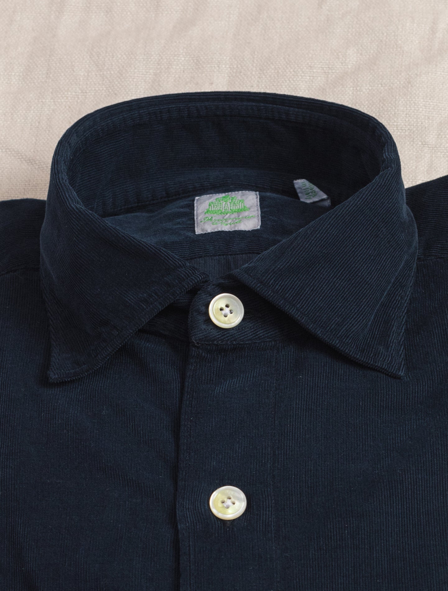 Baby Corduroy Tokyo Shirt Navy Finamore Shirts 39