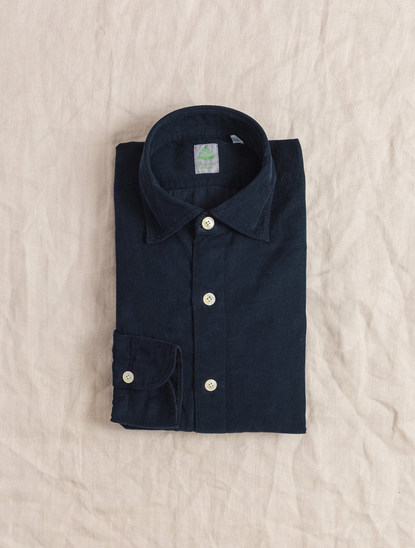 Baby Corduroy Tokyo Shirt Navy Finamore Shirts 39