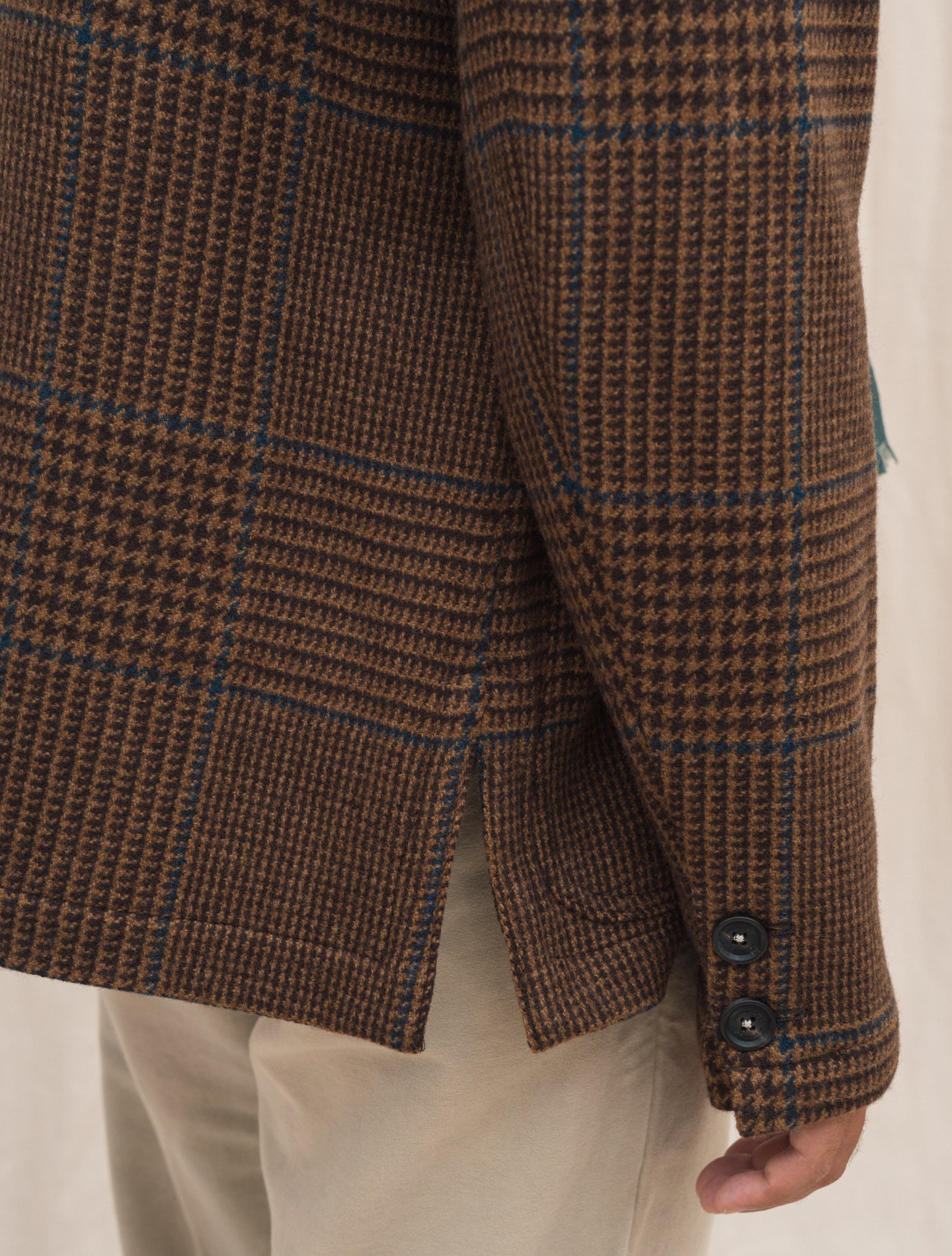 Baglietto Checked Wool Jacket Rust Massimo Alba Jackets Gabucci