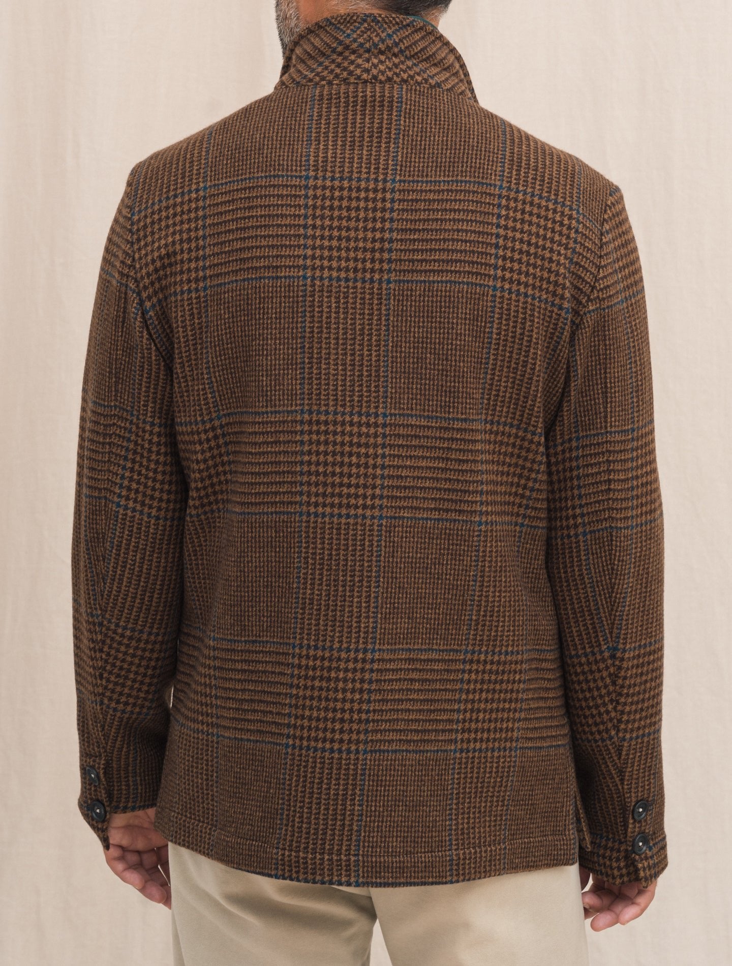 Baglietto Checked Wool Jacket Rust Massimo Alba Jackets Gabucci