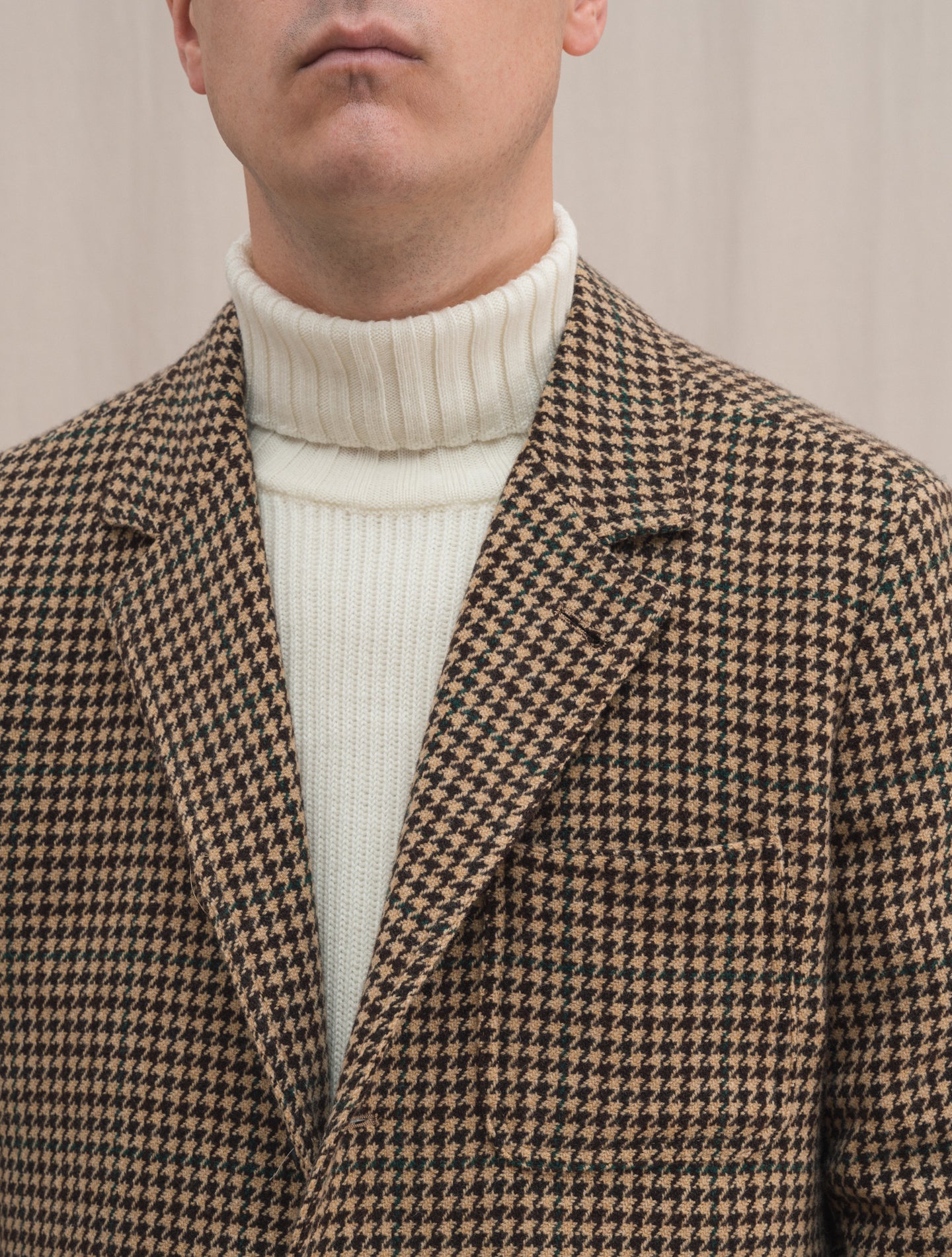 Baglietto Houndstooth Single Breasted Jacket Brown | Gabucci