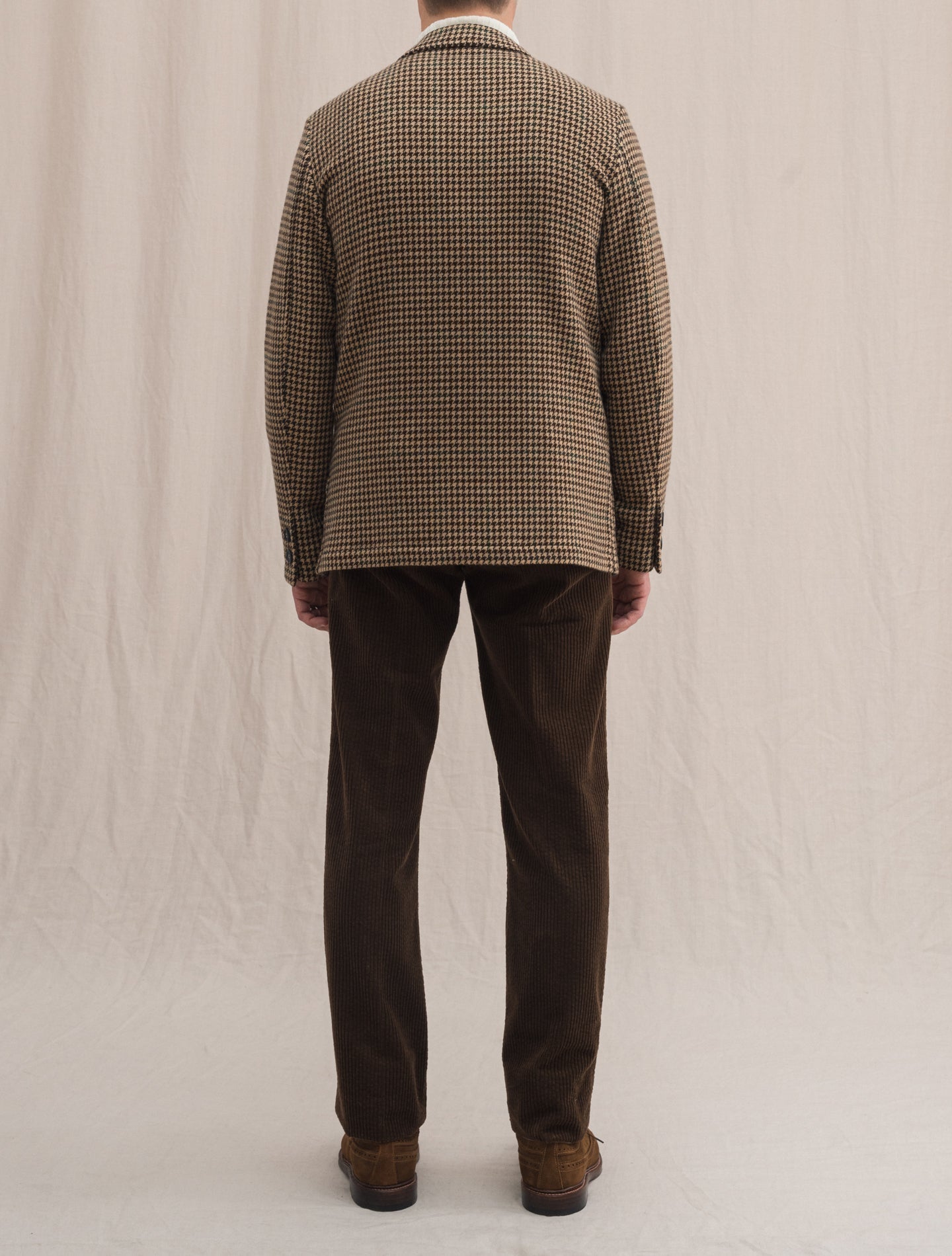 Baglietto Houndstooth Single Breasted Jacket Brown | Gabucci