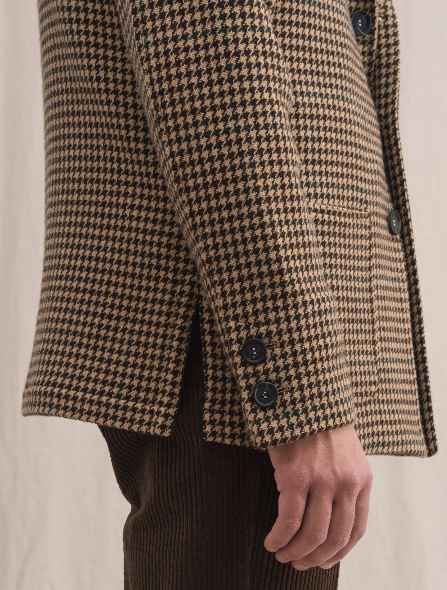 Baglietto Houndstooth Single Breasted Jacket Brown | Gabucci