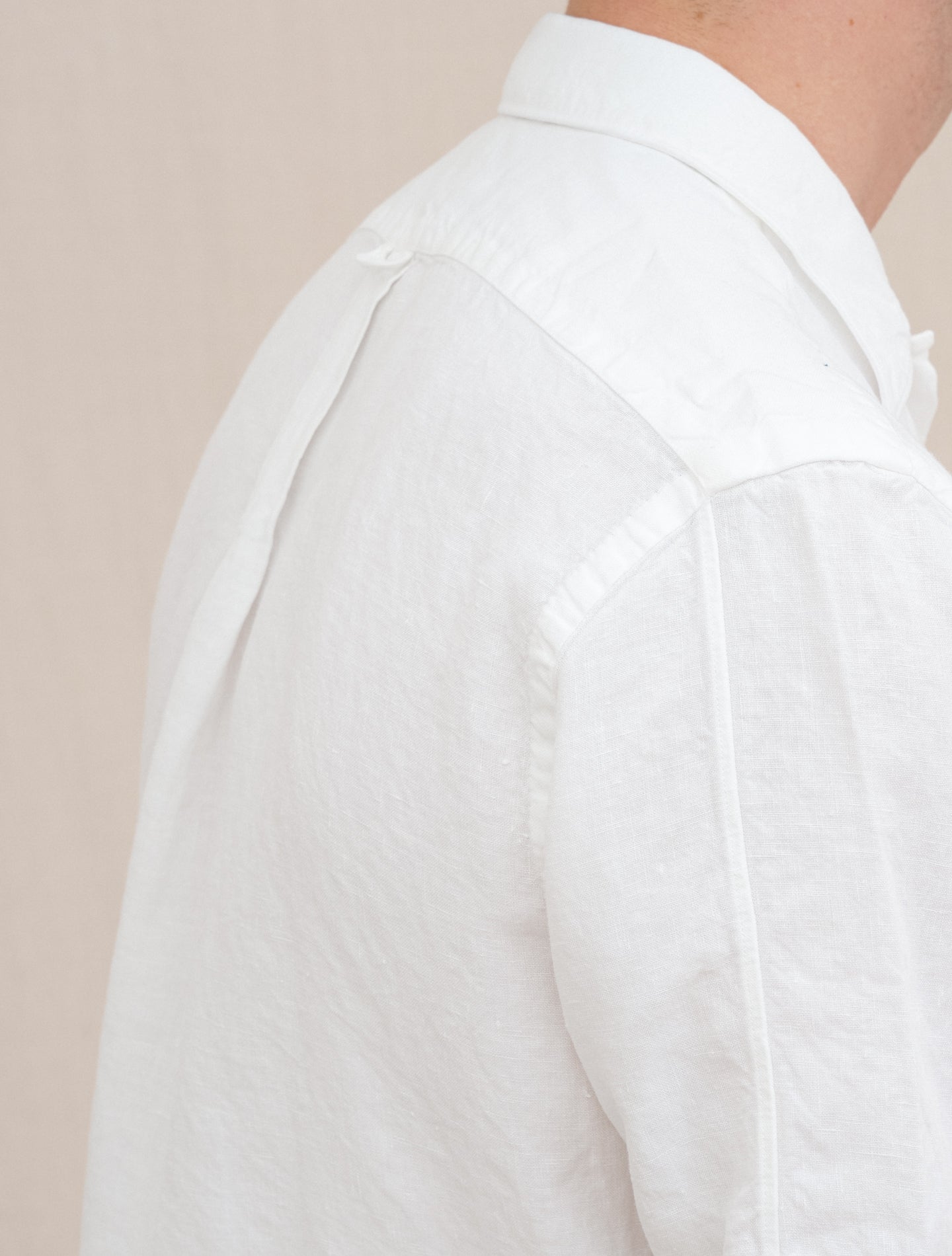 Baia Short Sleeve Linen Shirt White Finamore Shirts S