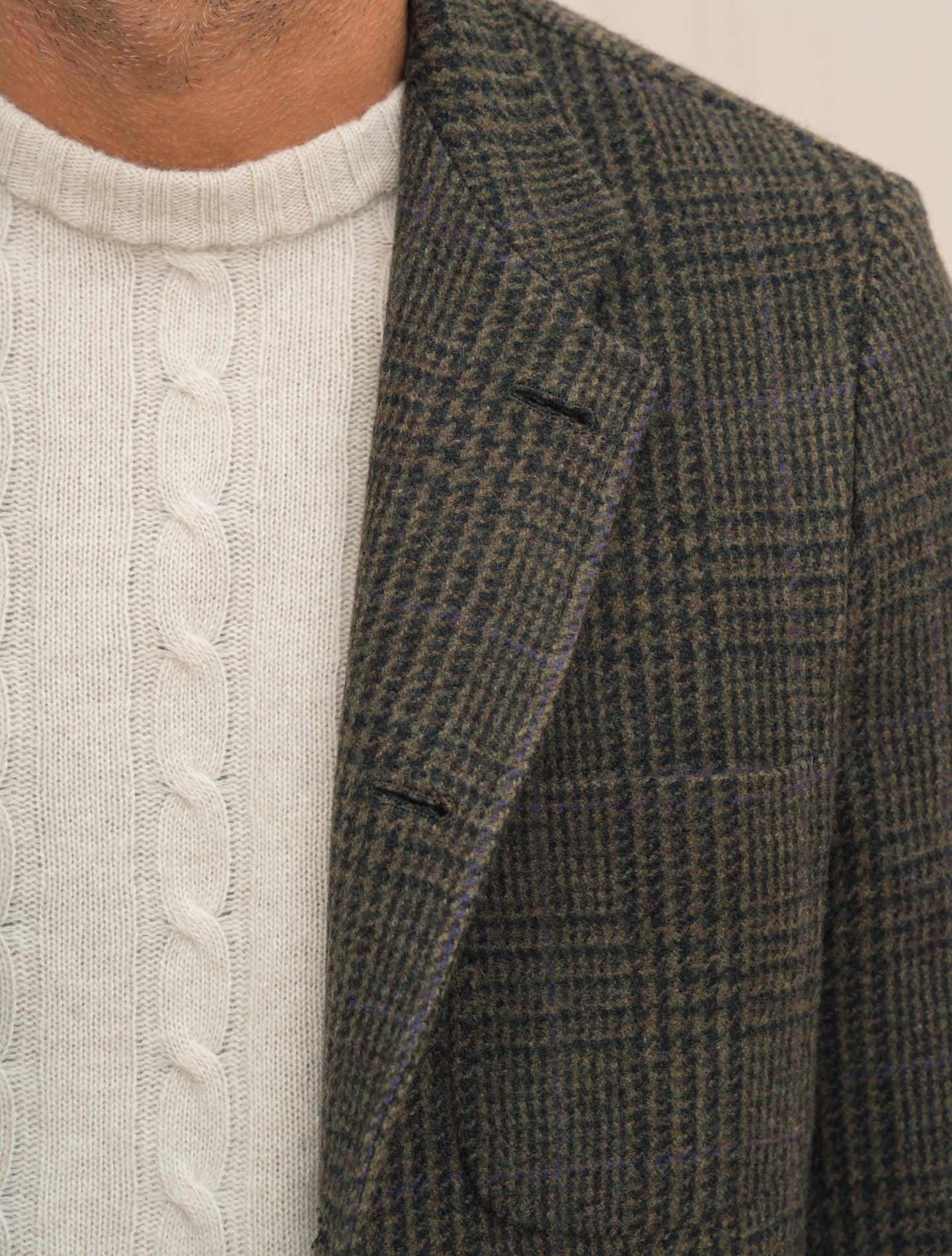 Bali Checked Wool Jacket Hunter Massimo Alba Jackets Gabucci