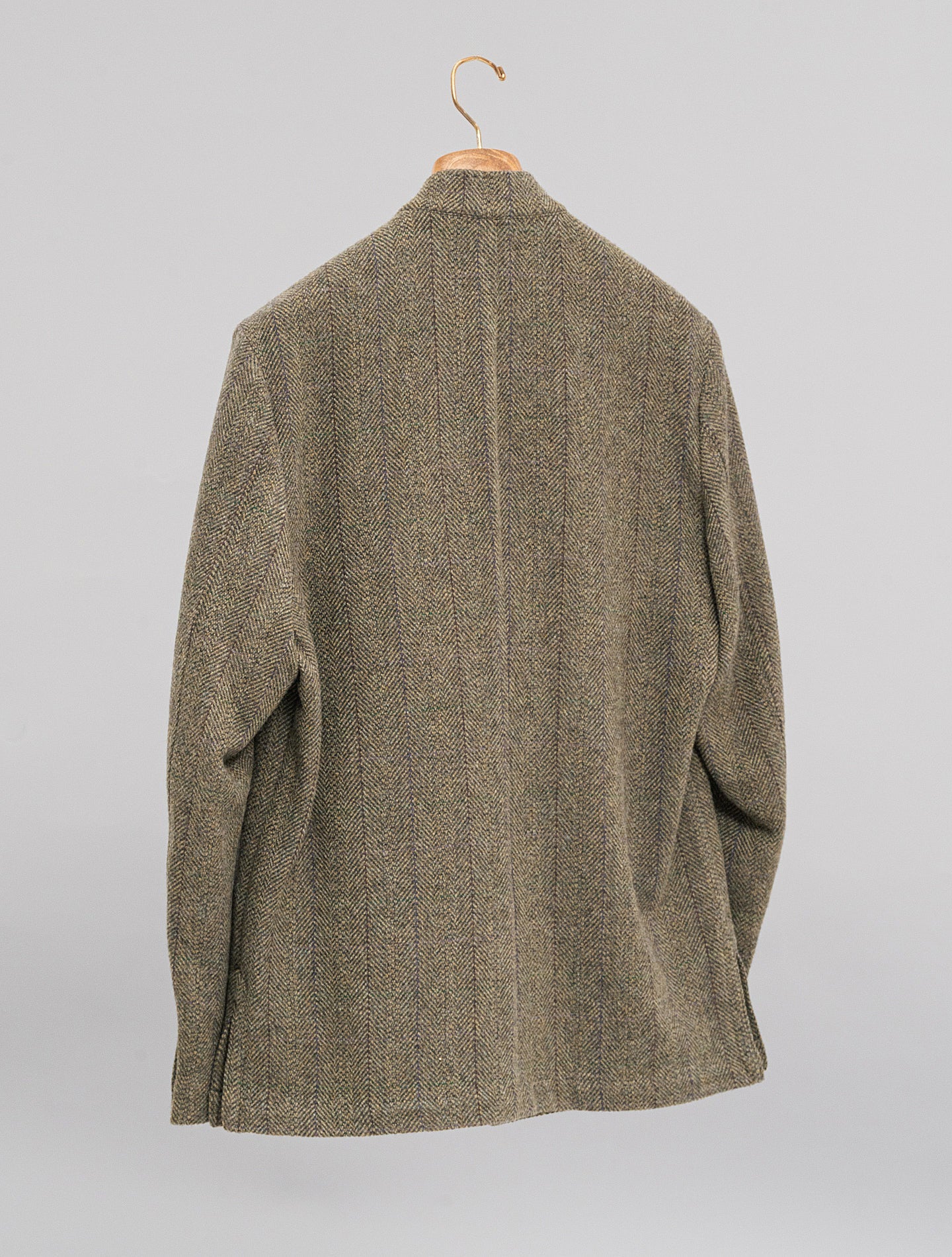 Bali Herringbone Wool Jacket Green Massimo Alba Jackets 48