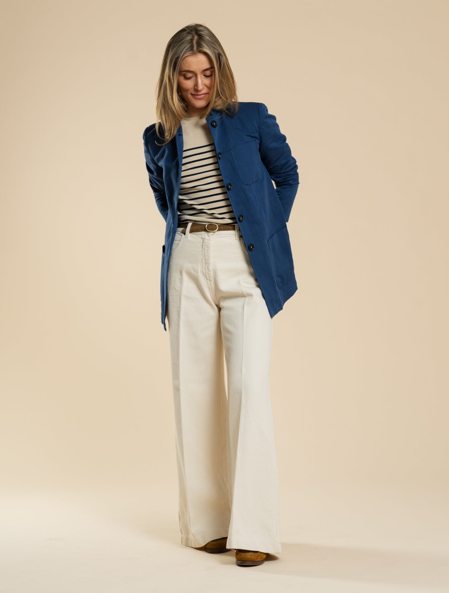 Baliw Linen Cotton Jacket Blue Massimo Alba Jackets XS