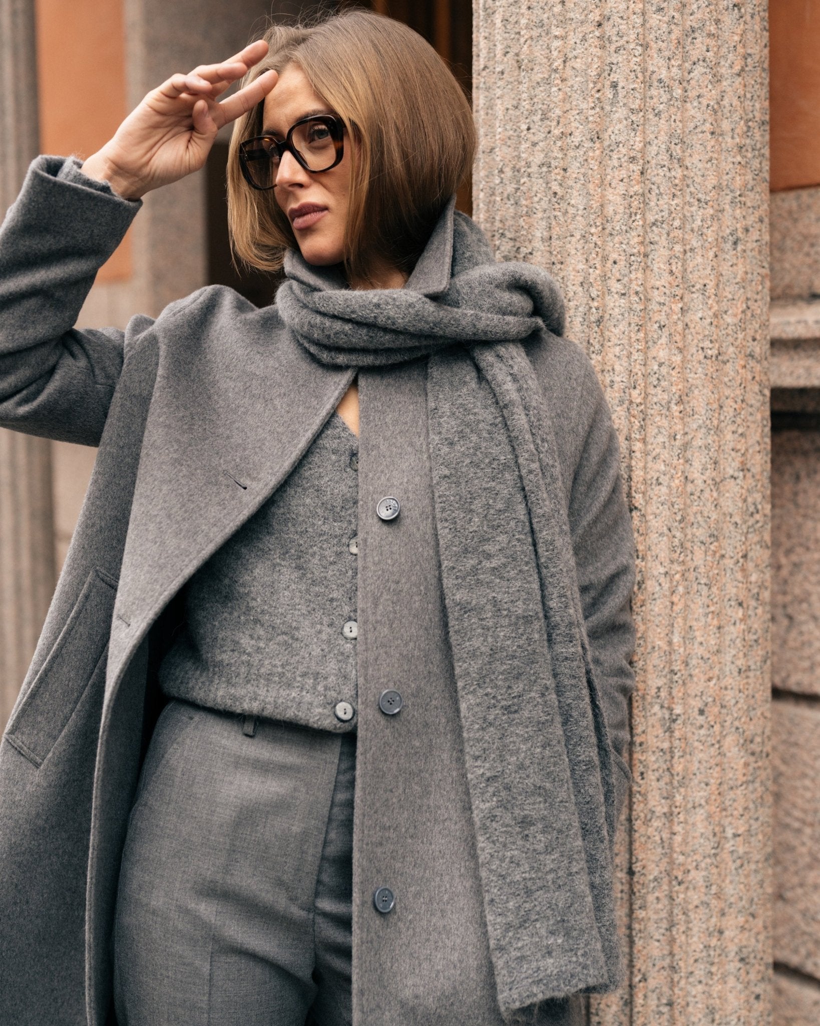 Banton Wool Cashmere Coat Grey Mackintosh Outerwear 6/XXS