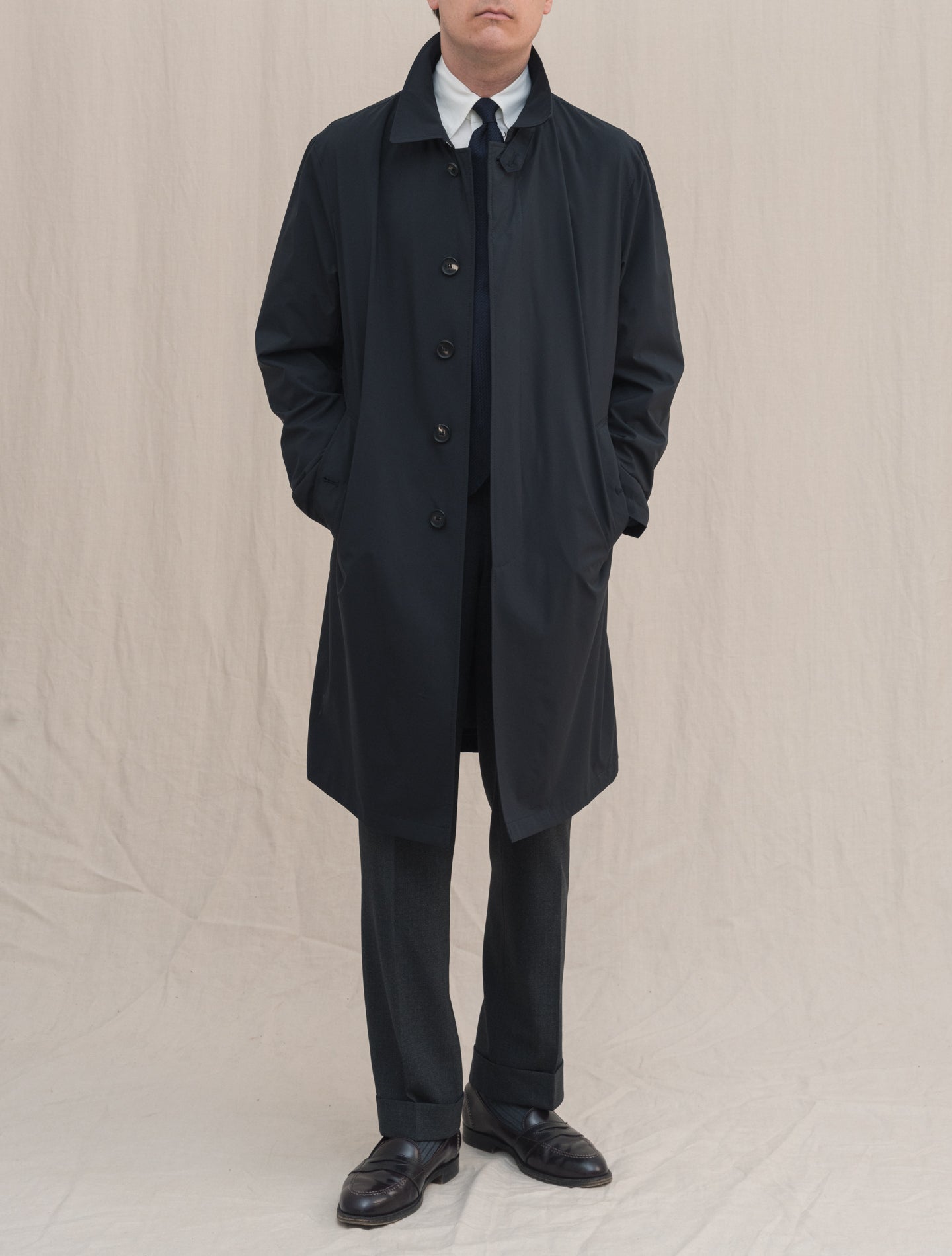 Bertram Water Repellant Coat Dark Navy Manto Outerwear 48