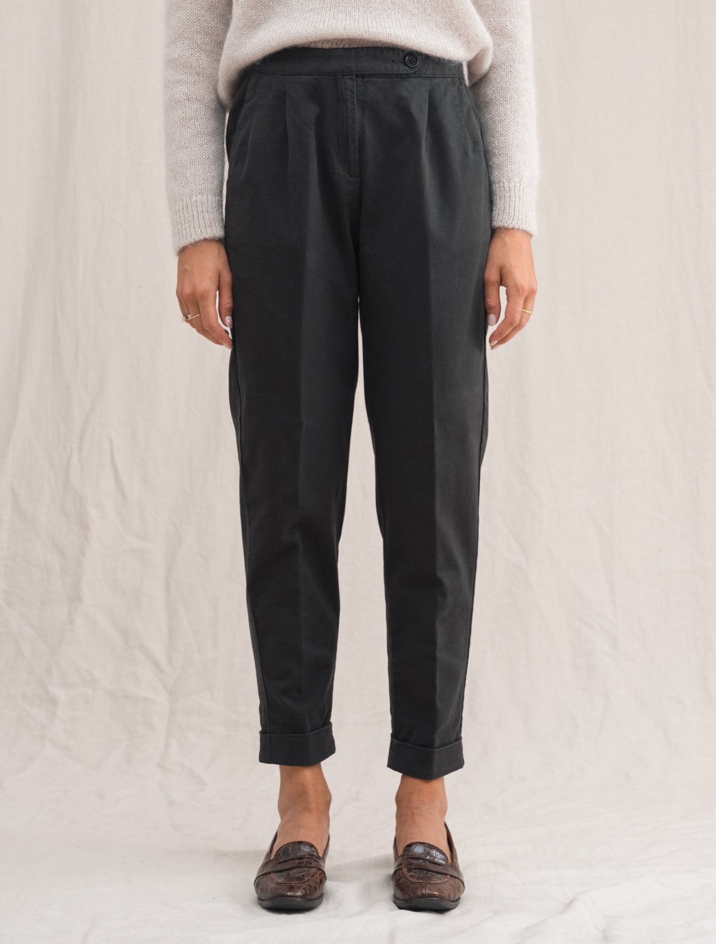 Boga Cotton Cashmere Pants Antracit | Gabucci