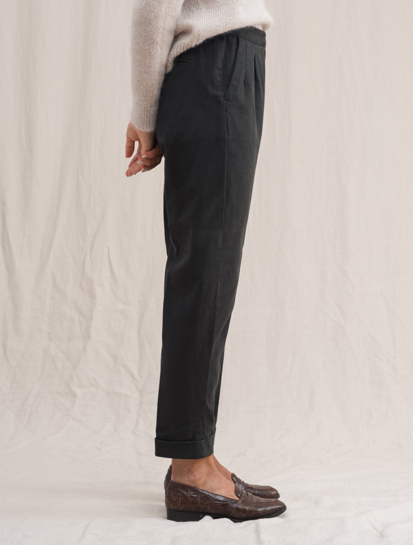 Boga Cotton Cashmere Pants Antracit | Gabucci