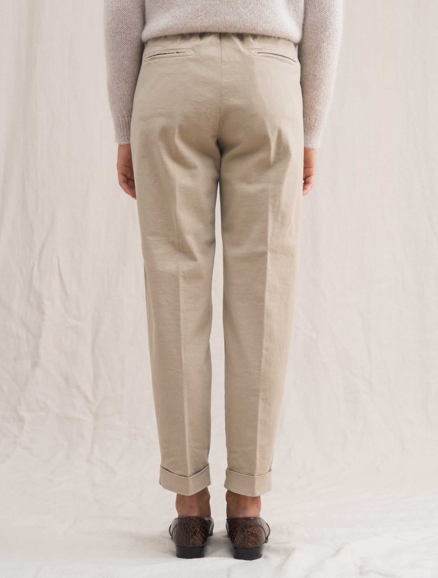 Boga Cotton Cashmere Pants Beige | Gabucci