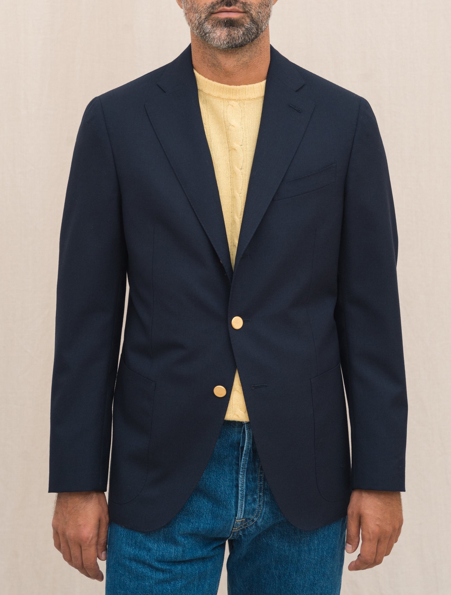 Boheme Single Breasted Club Blazer Navy Caruso Jackets Gabucci