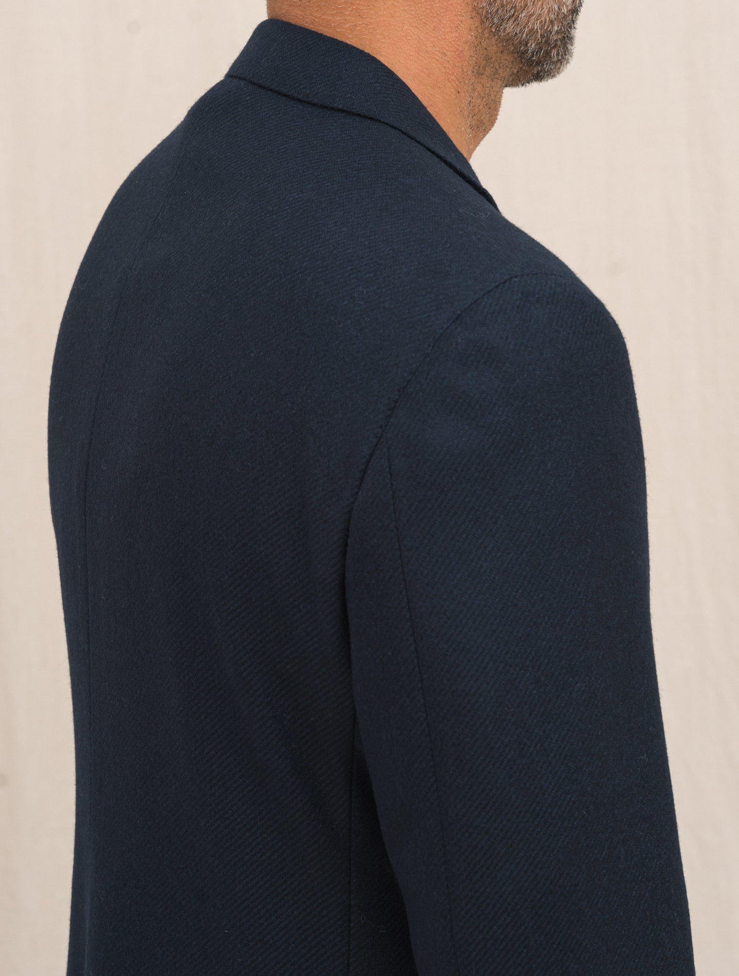 Boheme Single Breasted Wool Cashmere Jacket Navy Caruso Jackets 48