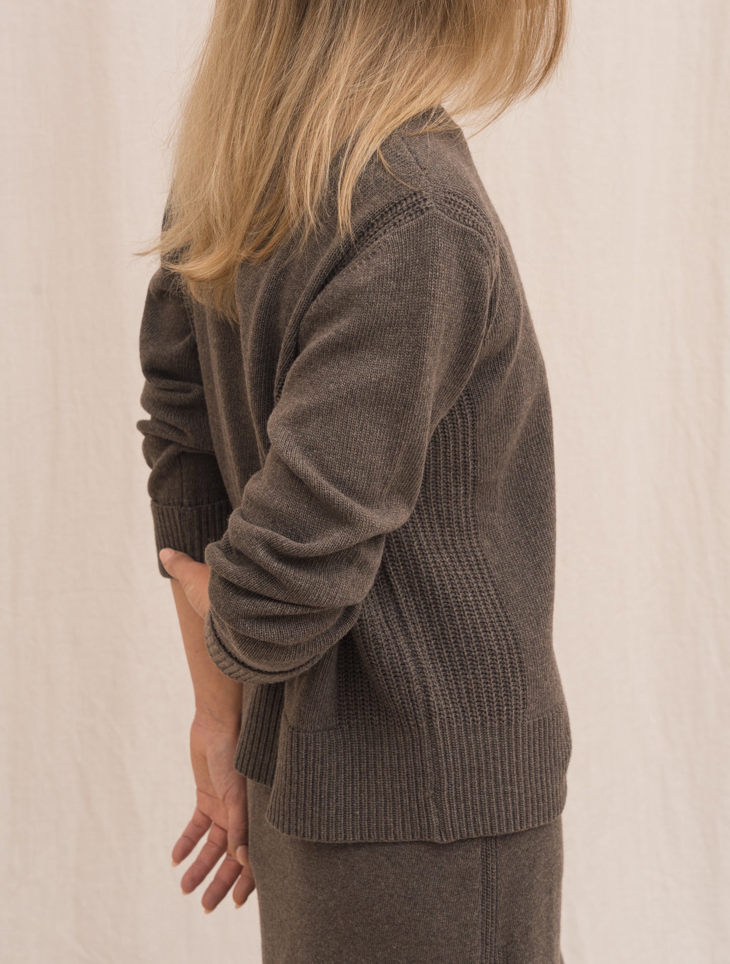 Boxy Knitted Crewneck Brown Morgano Knitwear 40