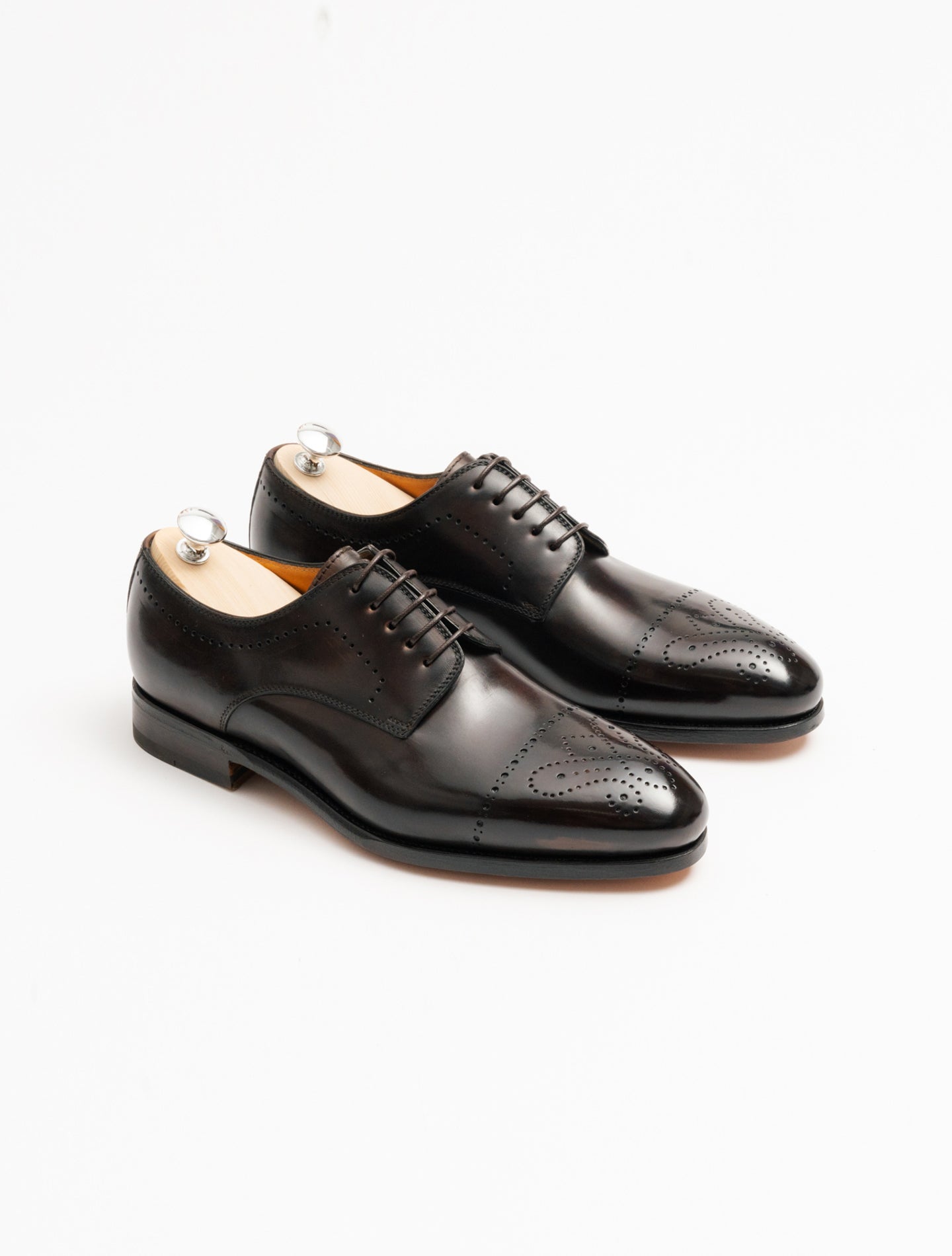Brera II Derby Brogue Shoe Brown Bontoni Shoes 42