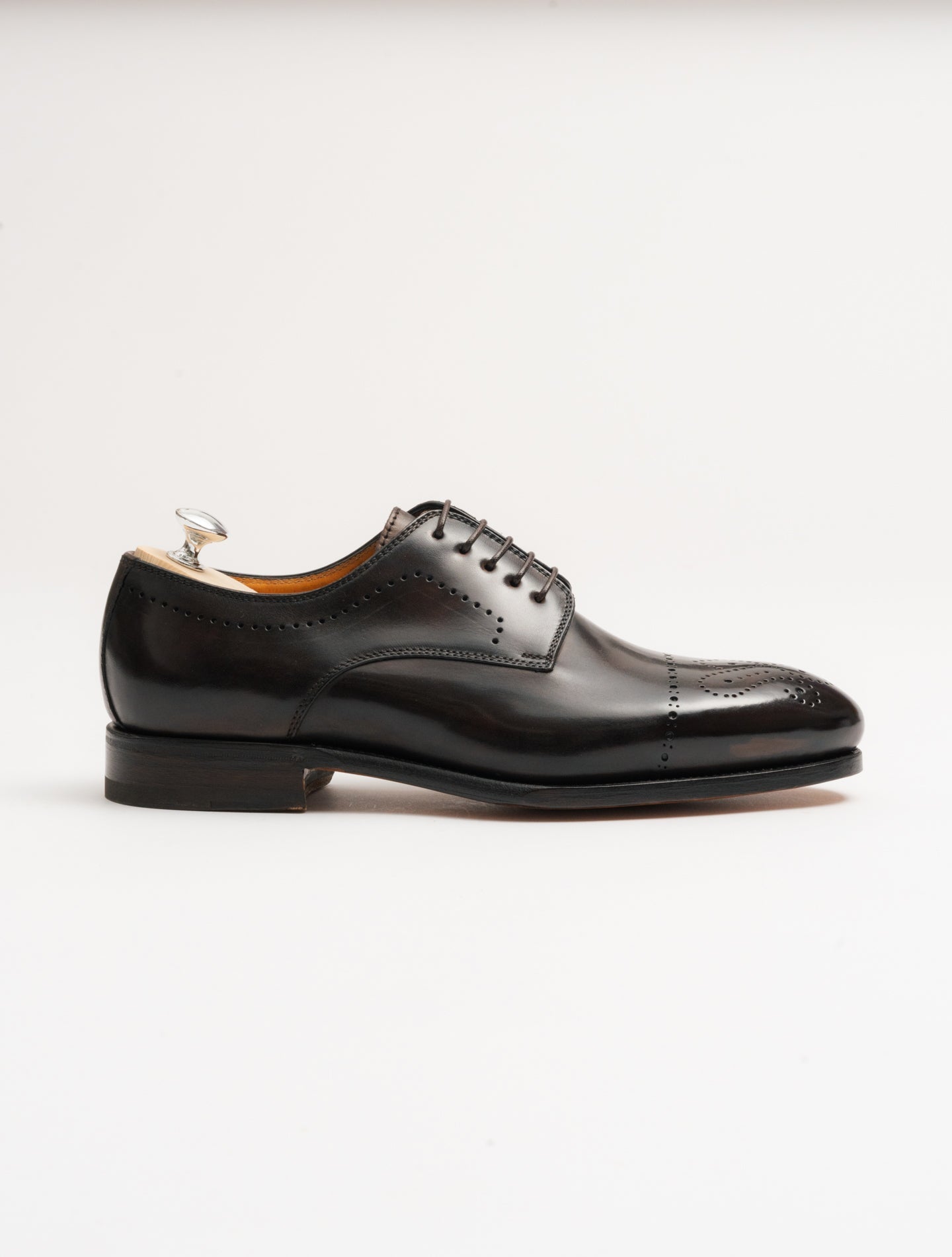 Brera II Derby Brogue Shoe Brown Bontoni Shoes 42