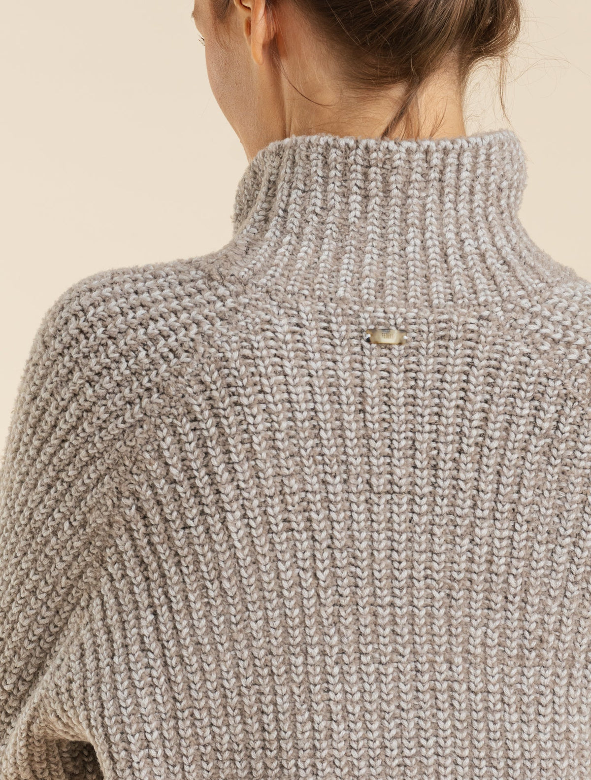 Bruna Raglan Lushwool Turtleneck Beige Fedeli Knitwear S