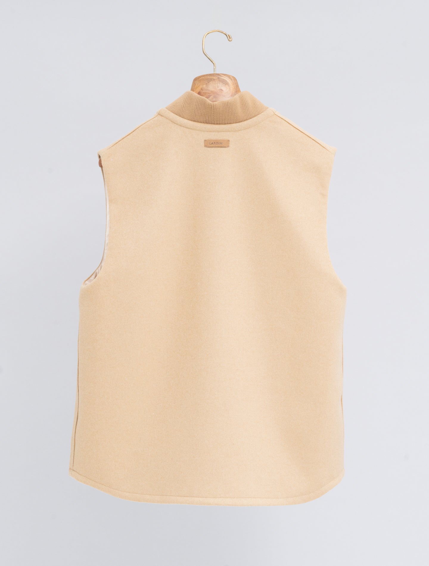 Byrne Loro Piana Wool Vest Camel Lardini Outerwear 50