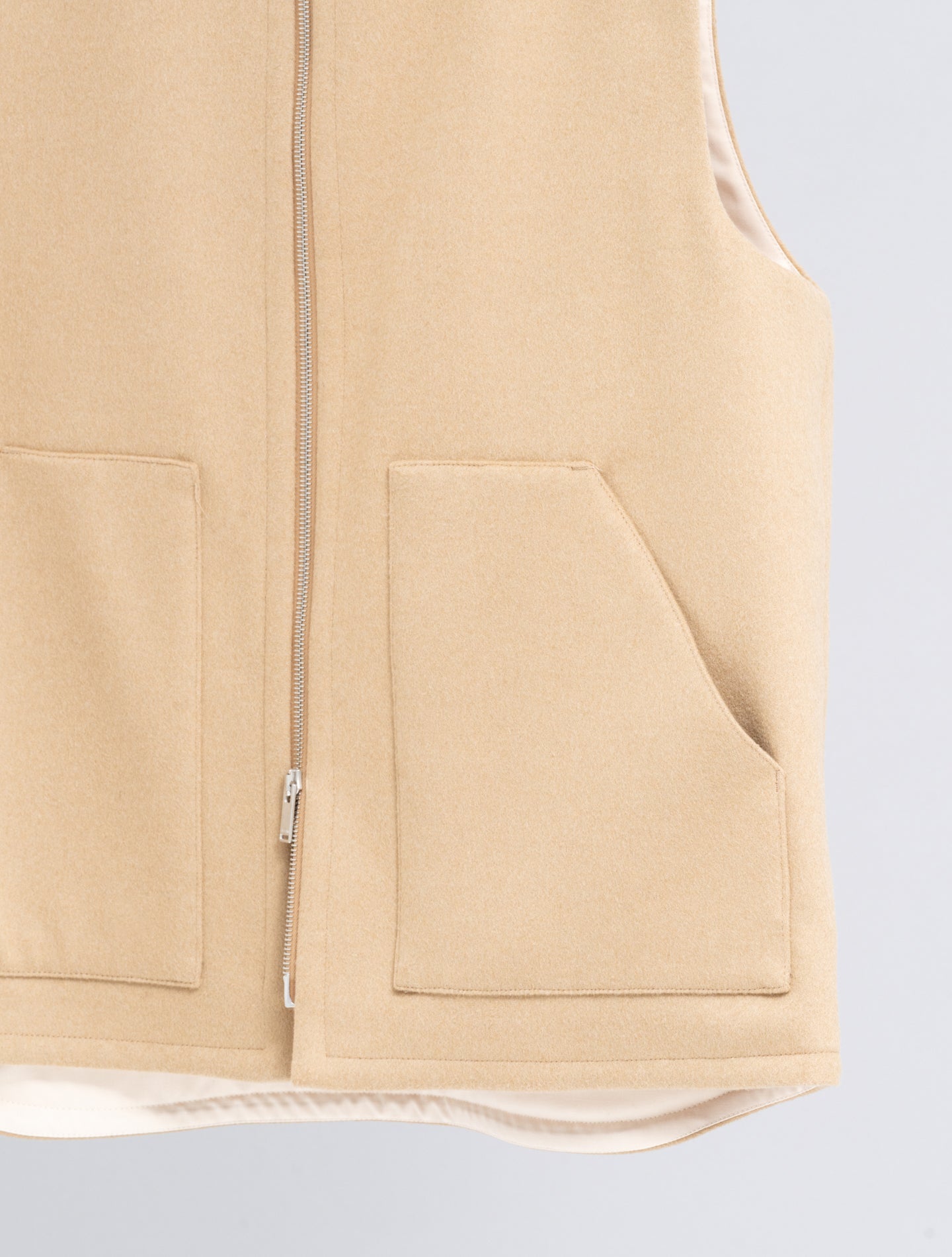 Byrne Loro Piana Wool Vest Camel Lardini Outerwear 50