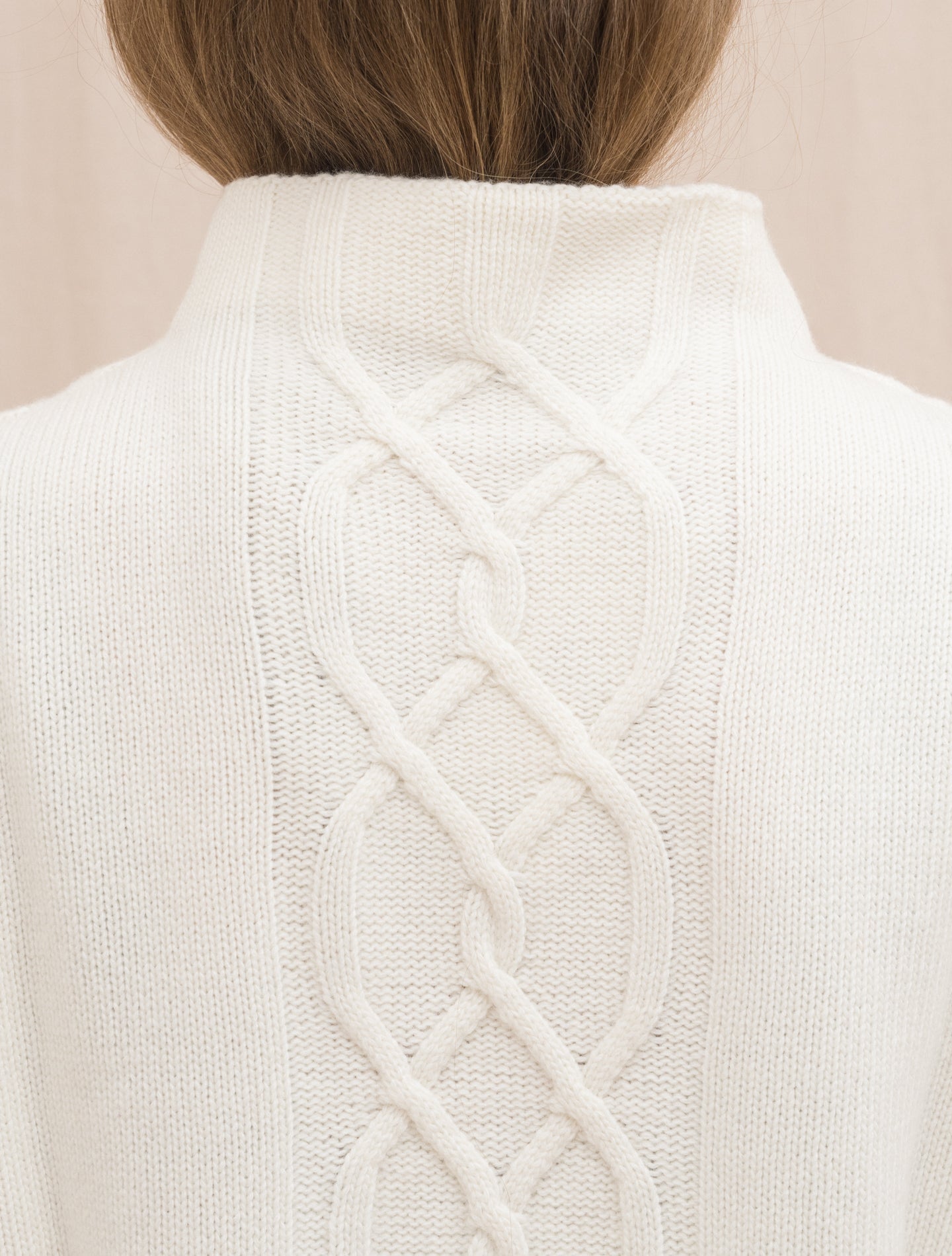 Cable Knitted Mockneck Off White Morgano Knitwear 40