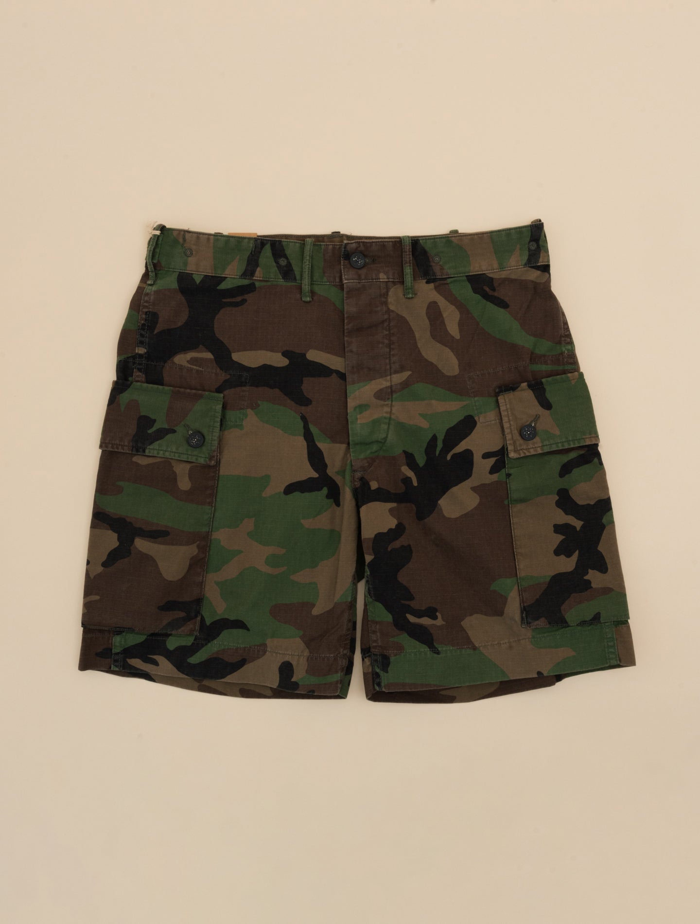 Camo Ripstop Cargo Short Woodland Camo RRL Shorts 32