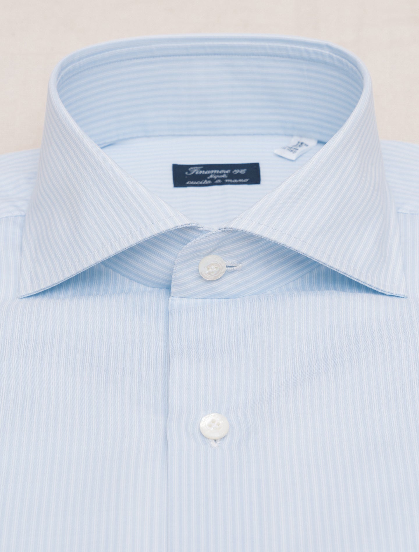 Carlo Riva Double Striped Eduardo Shirt Light Blue Finamore Shirts 39