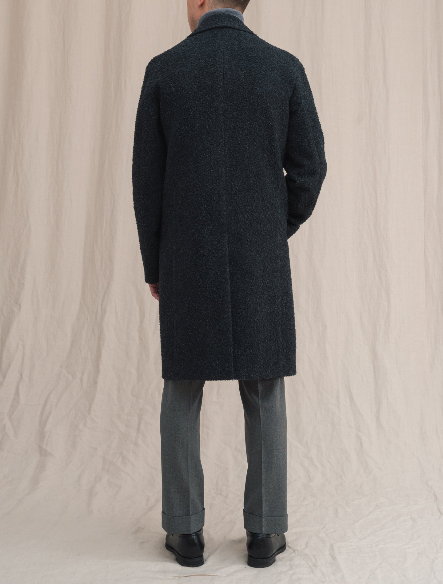 Casentino Wool Coat Grey | Gabucci