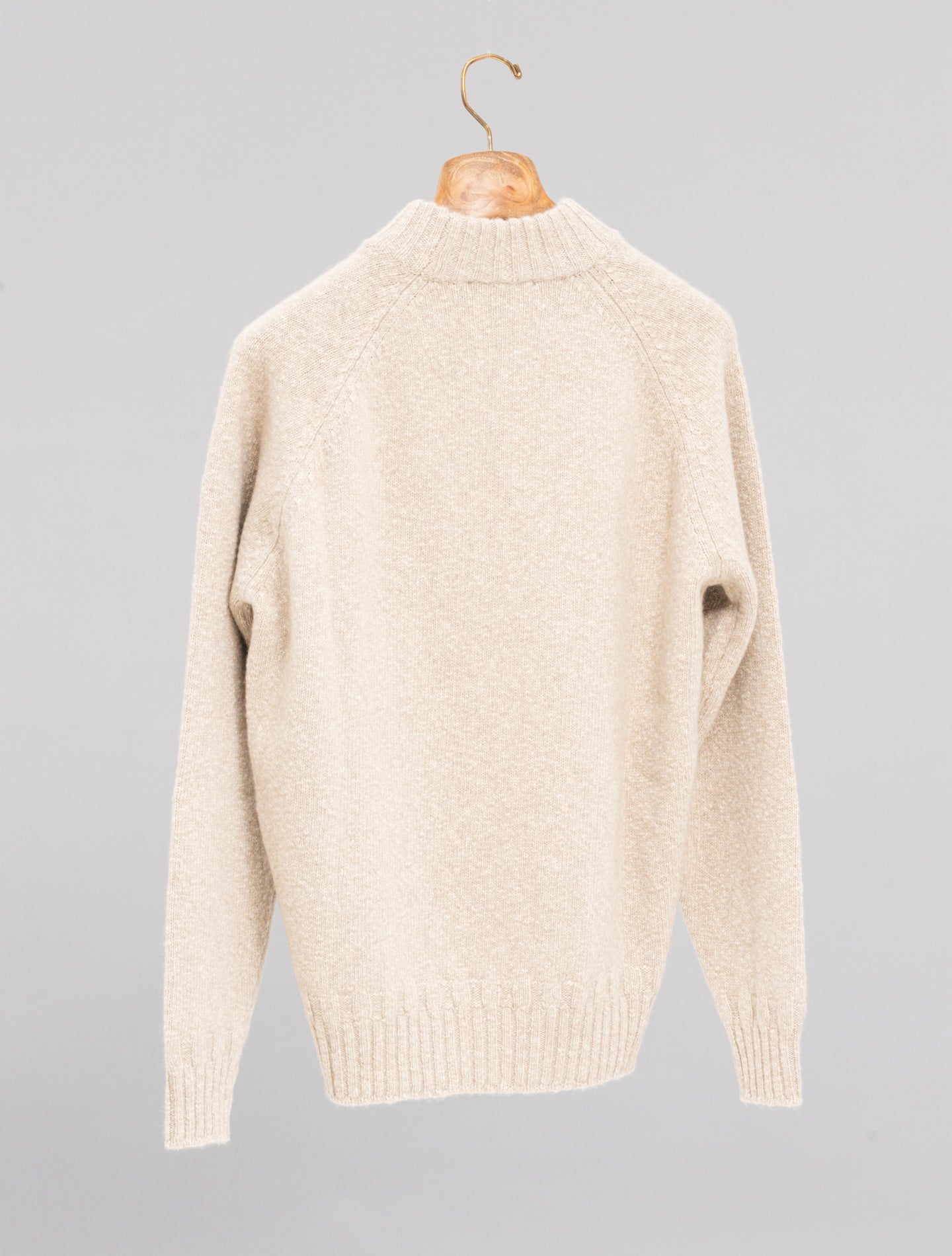 Cashmere Boucle Heavy Mockneck Beige Fioroni Knitwear 48