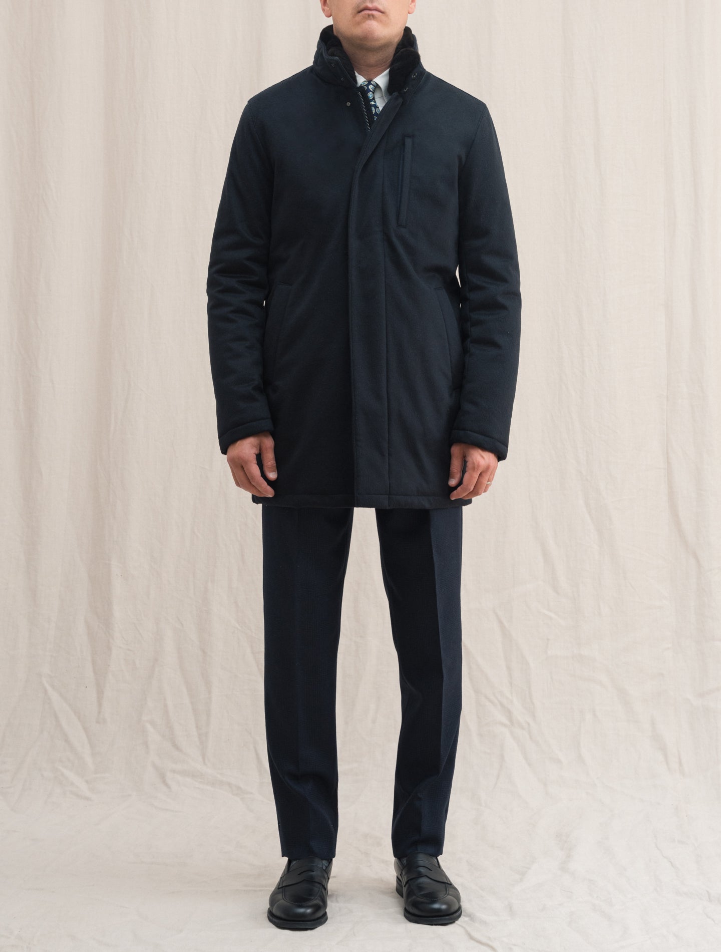 Cashmere Connor Jacket Navy | Gabucci