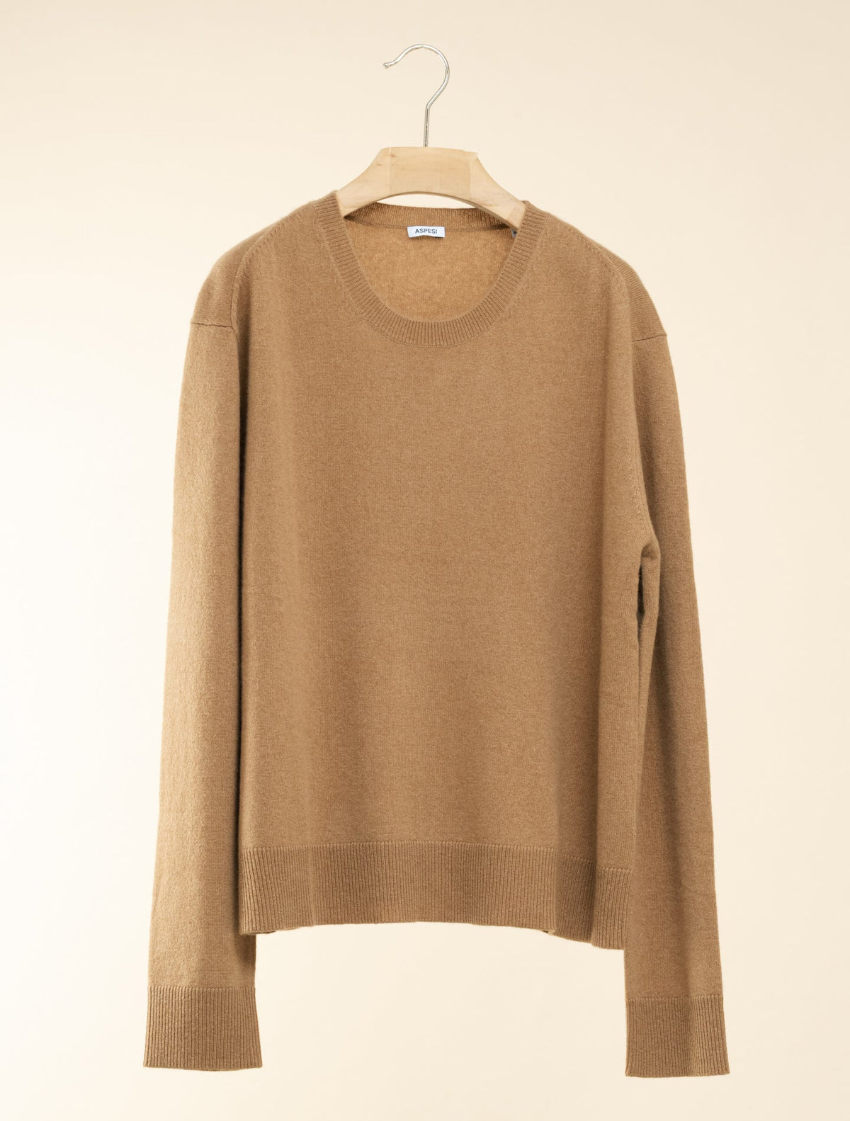 Cashmere Crewneck Camel Aspesi Knitwear IT 40