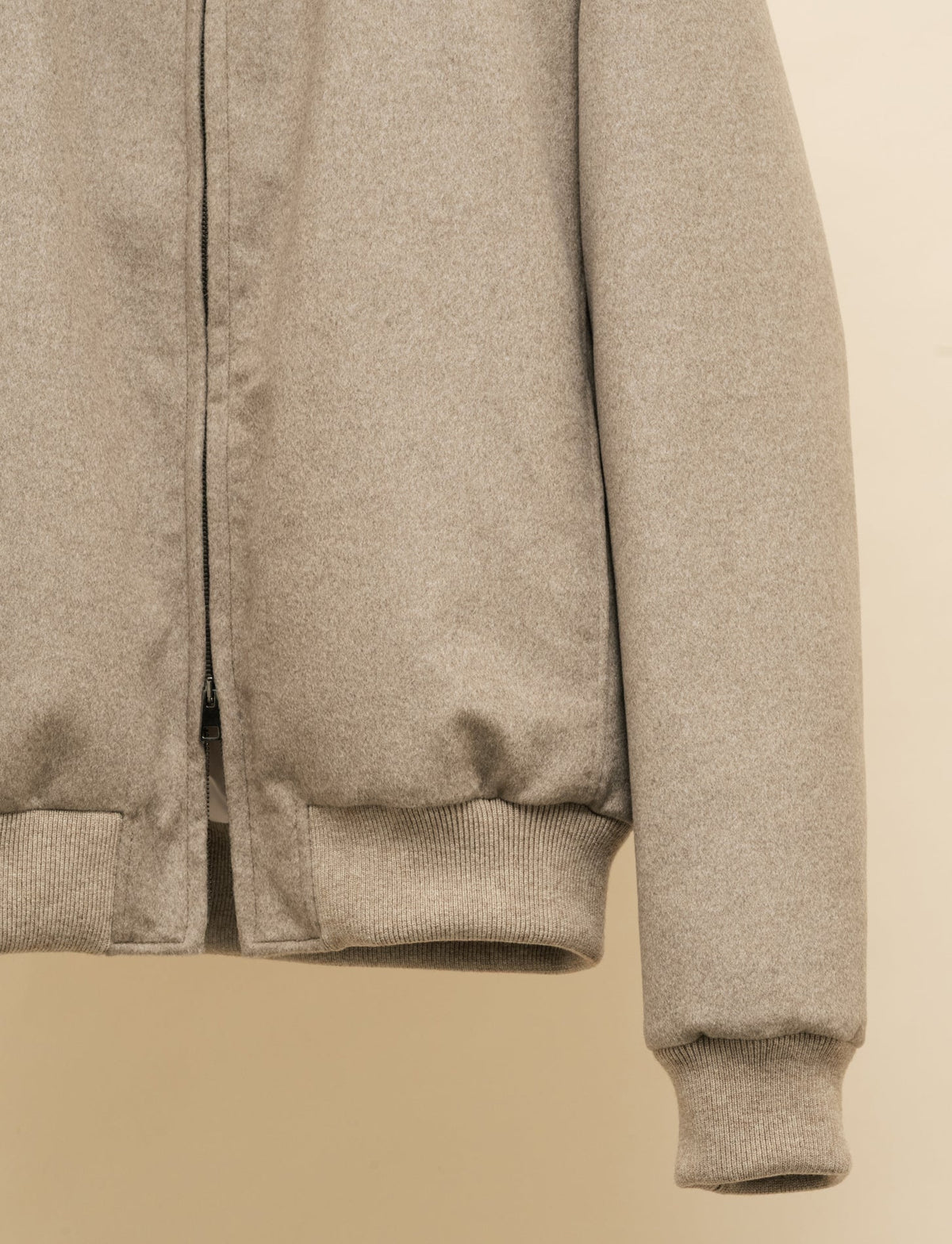 Cashmere Down Padded Bomber Tortora Gabucci Outerwear 50