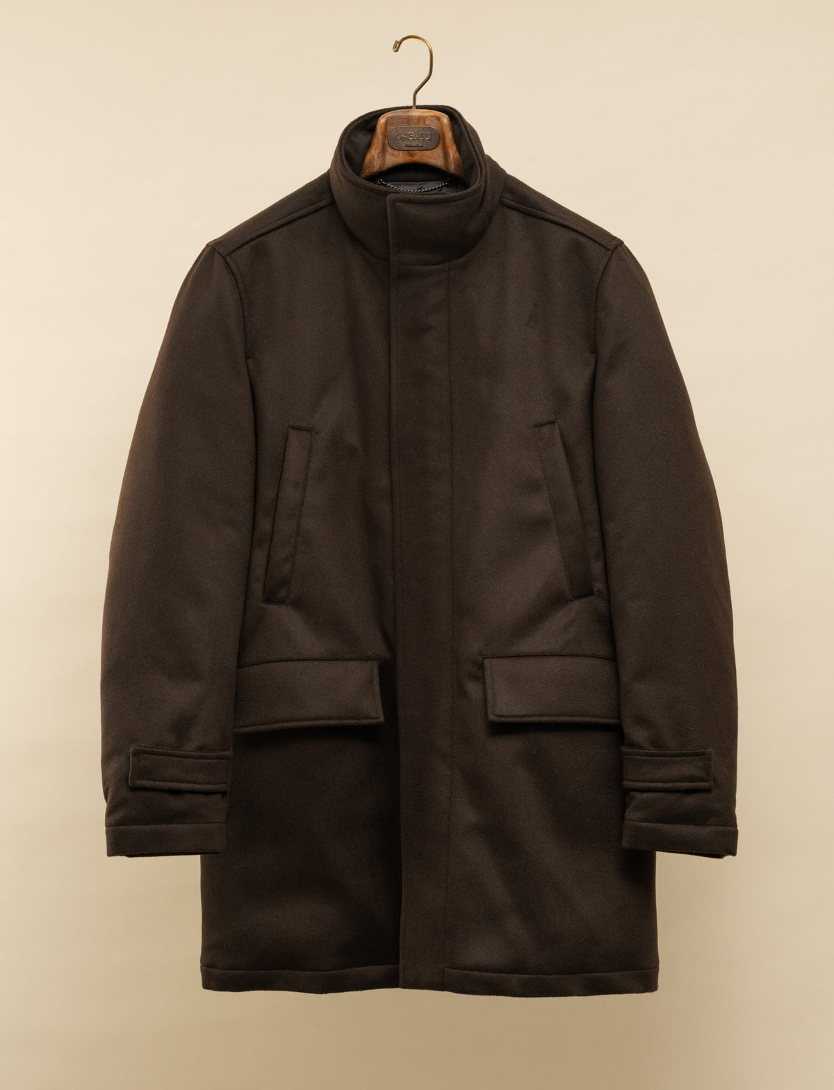 Cashmere Down Padded Jacket Dark Brown Cesare Attolini Outerwear 48
