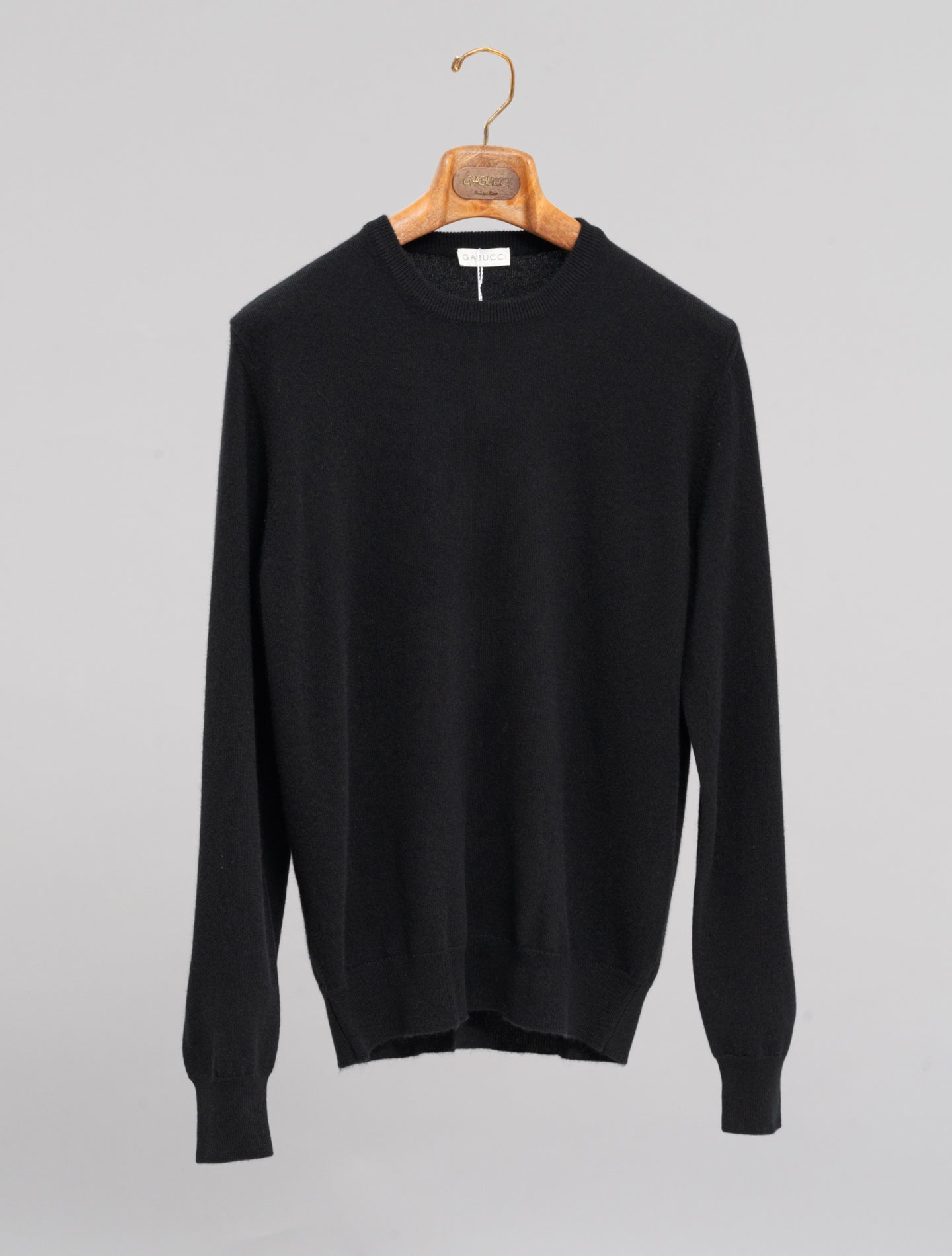 Cashmere Knitted Crewneck Black Gabucci Knitwear 48
