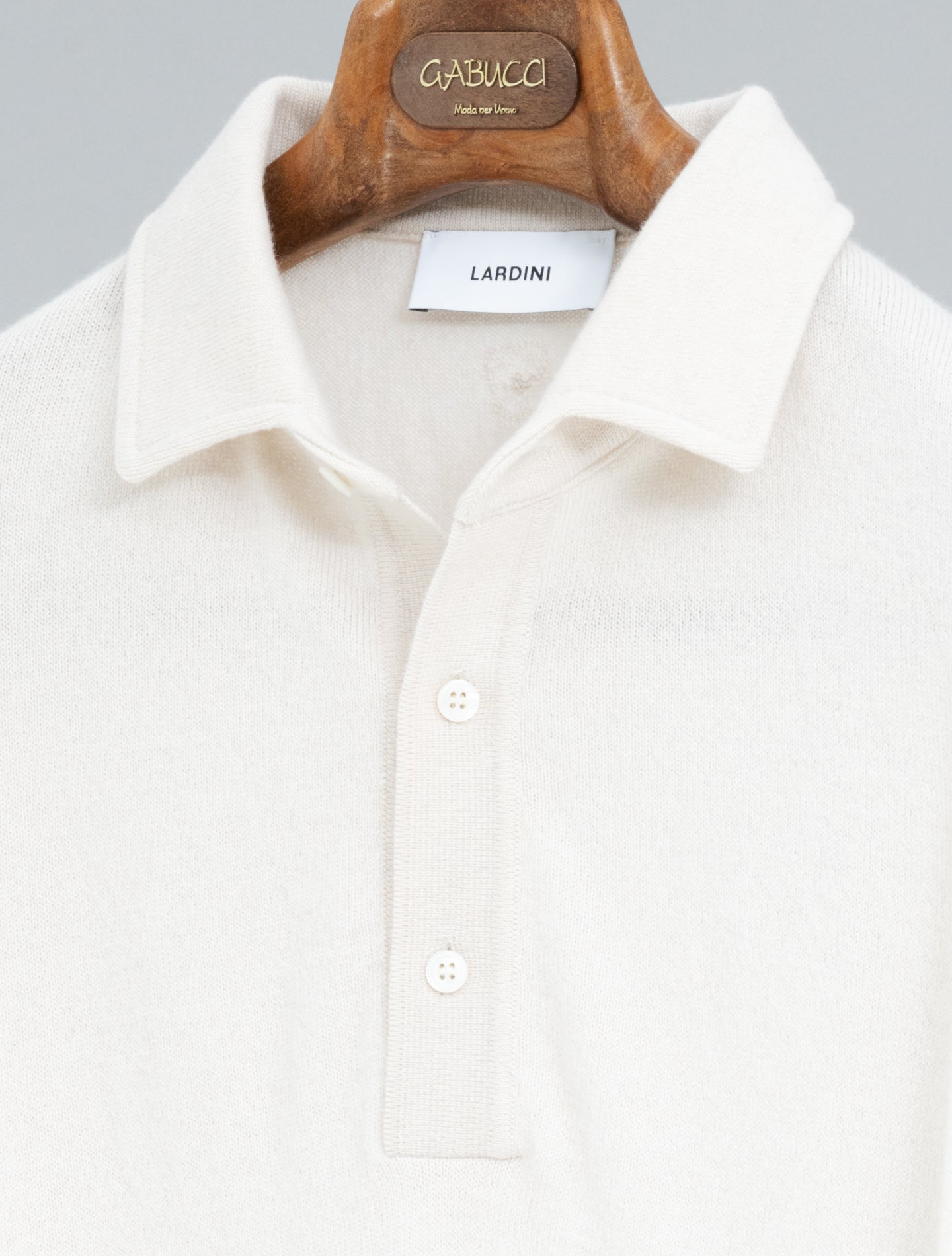 Cashmere Knitted Polo Shirt Sand Lardini Polo shirts S