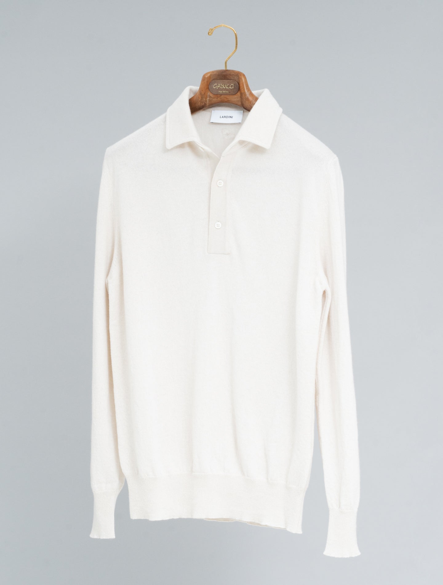 Cashmere Knitted Polo Shirt Sand Lardini Polo shirts S